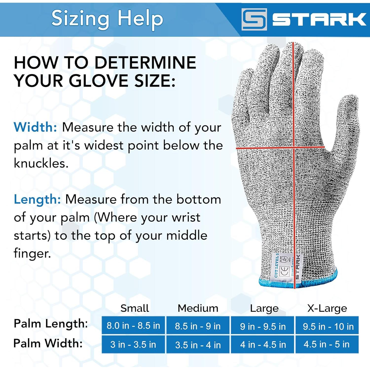 Guantes Resistentes a Cortes Stark Safe Nivel 5 - 1 Par Grande