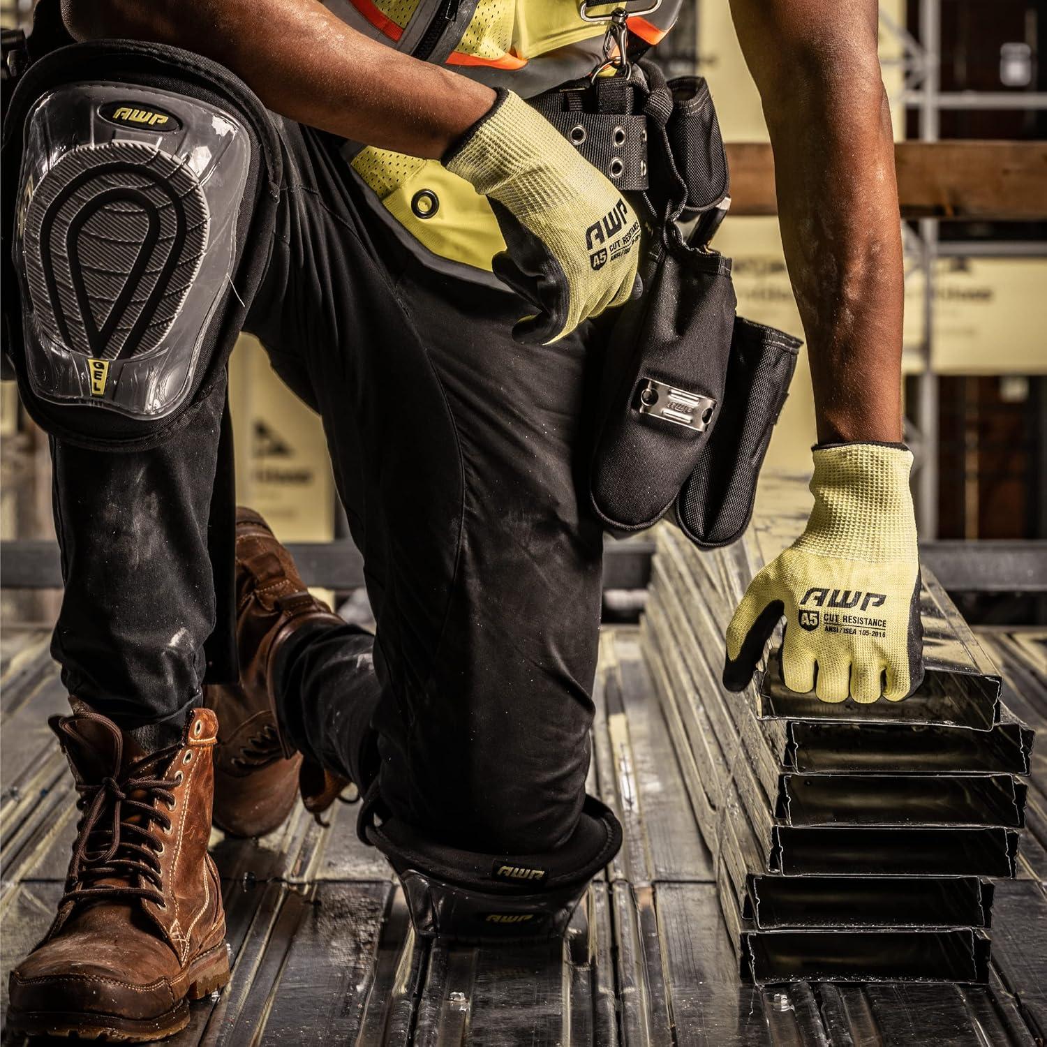 Guantes de Trabajo AWP ANSI A5 Alta Visibilidad Talla Grande