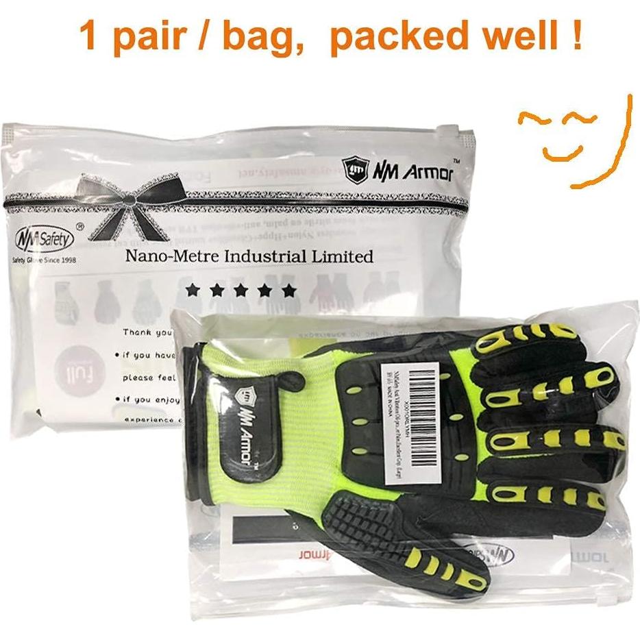 Guantes de Trabajo Antivibración Nano-Metre DY1350AC-H Talla M