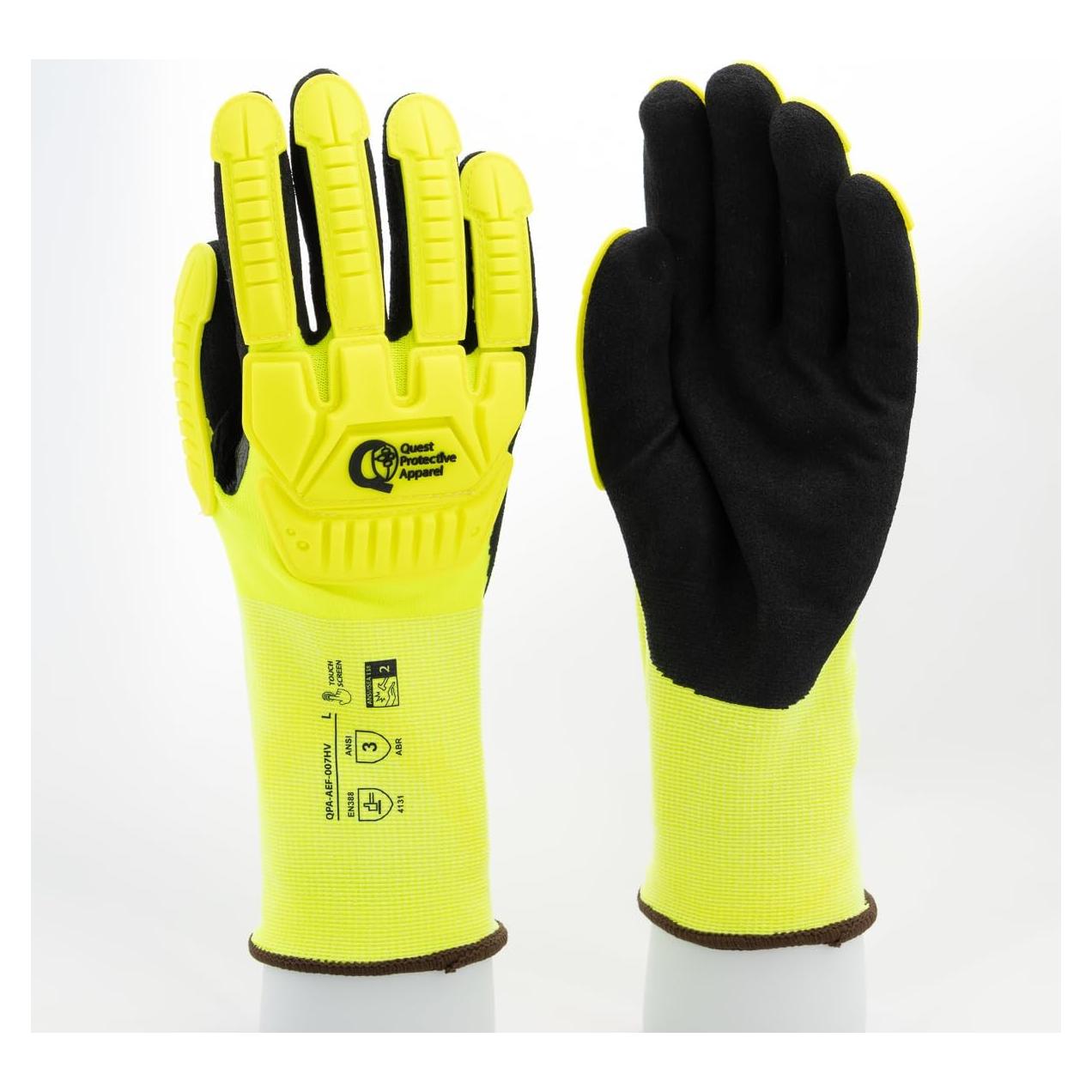 Guantes de Trabajo Quest Protective Apparel Grande Alta Visibilidad