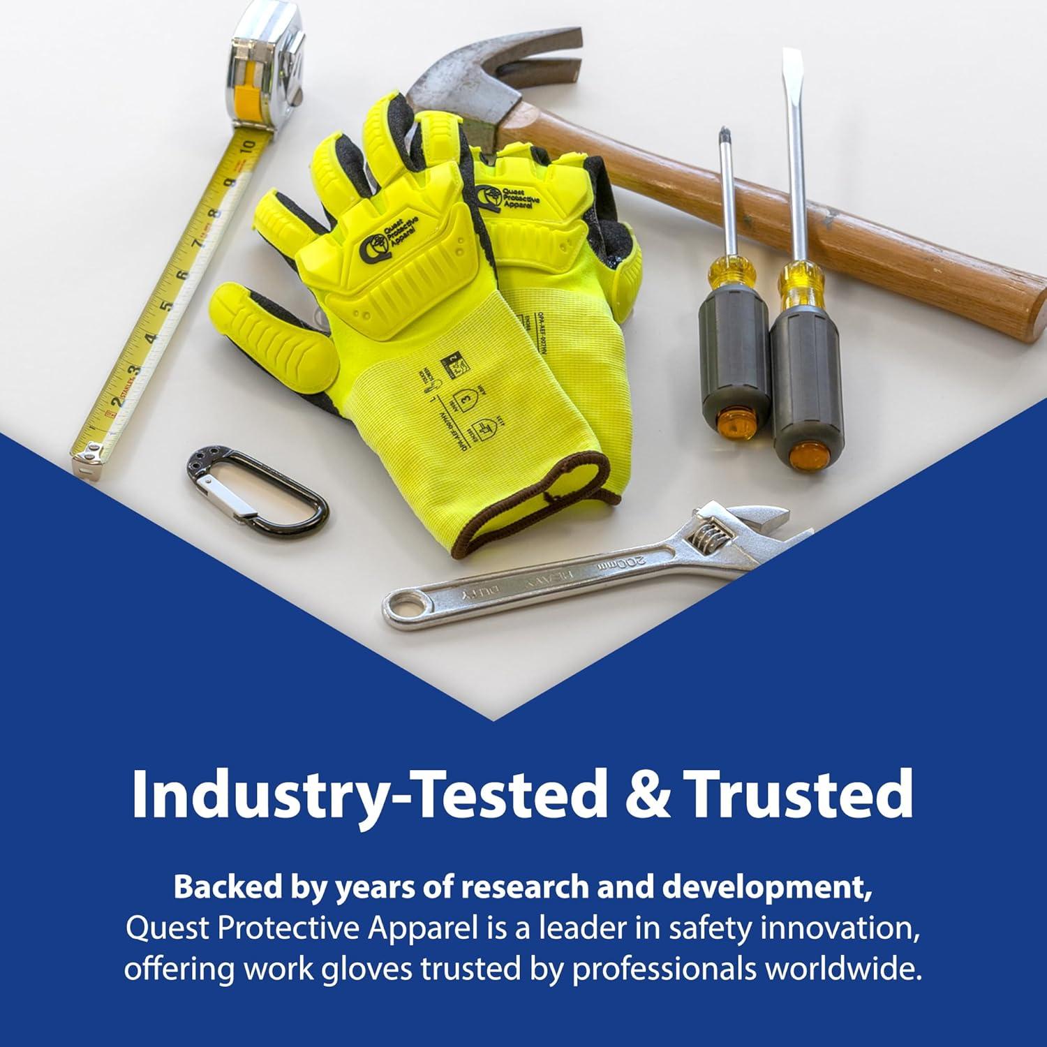 Guantes de Trabajo Quest Protective Apparel Grande Alta Visibilidad