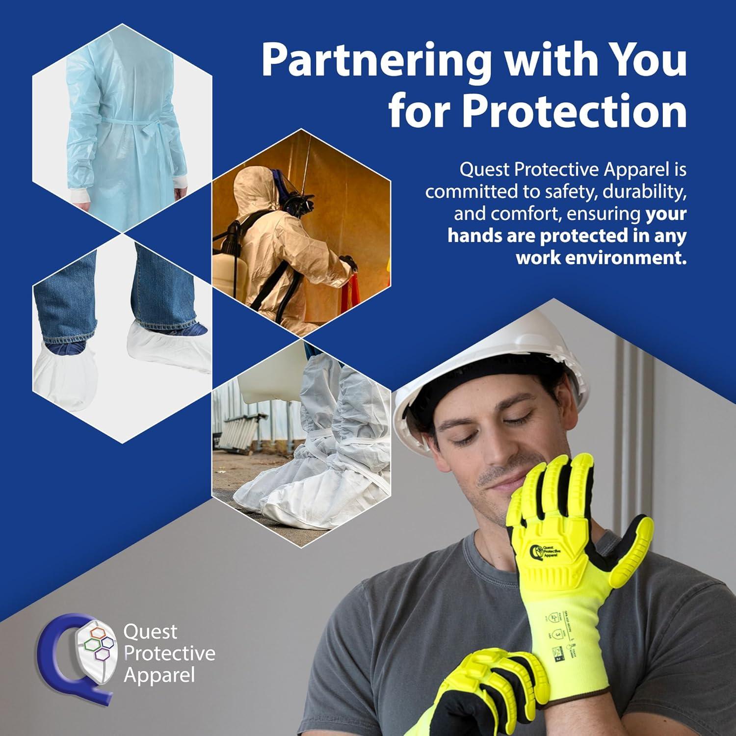 Guantes de Trabajo Quest Protective Apparel Grande Alta Visibilidad