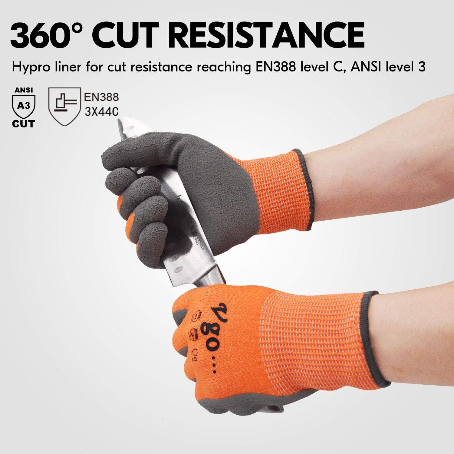 Guantes Resistentes a Cortes Vgo Nivel C EN388 Naranja