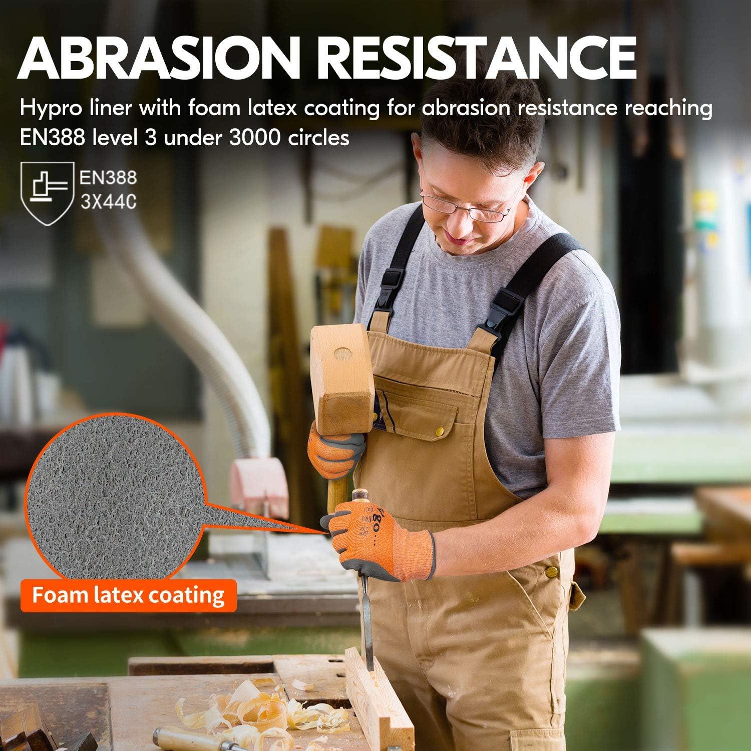 Guantes Resistentes a Cortes Vgo Nivel C EN388 Naranja