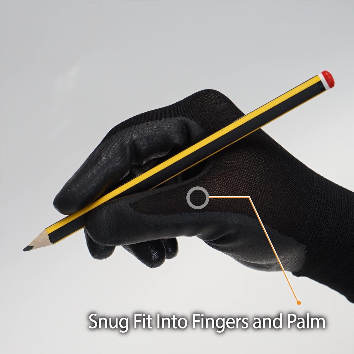 Guantes de Trabajo DEX FIT FN331 Nitrilo Antideslizantes Negro S