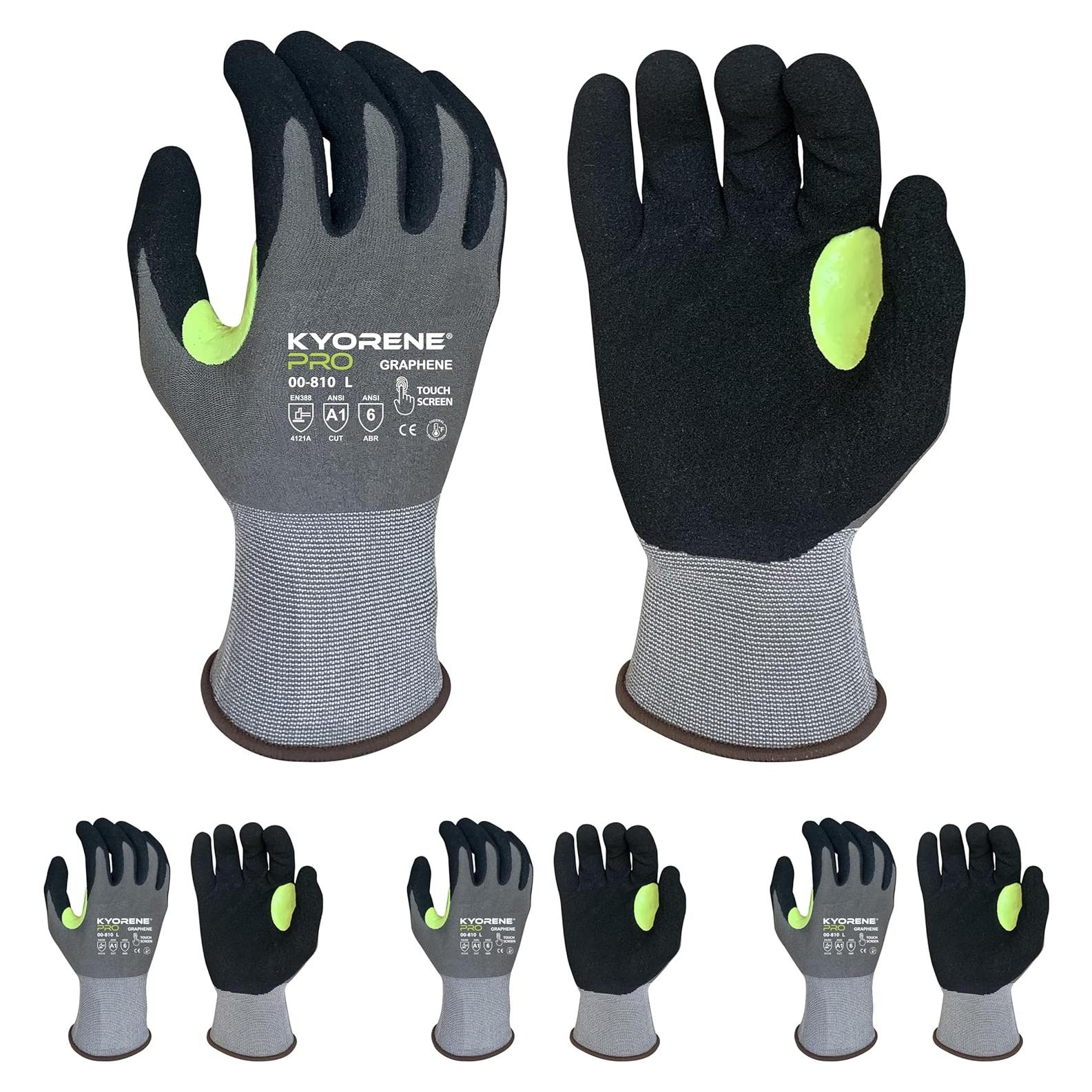 Guantes de Trabajo Armor Guys Kyorene Pro Graphene - L, 3 Piezas