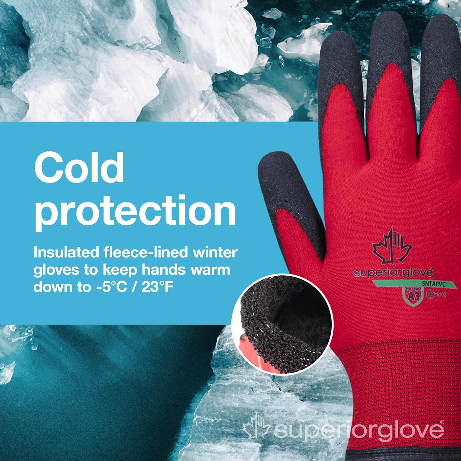 Guantes de Trabajo Invierno Superior Glove SNTAPVC - Forro Polar