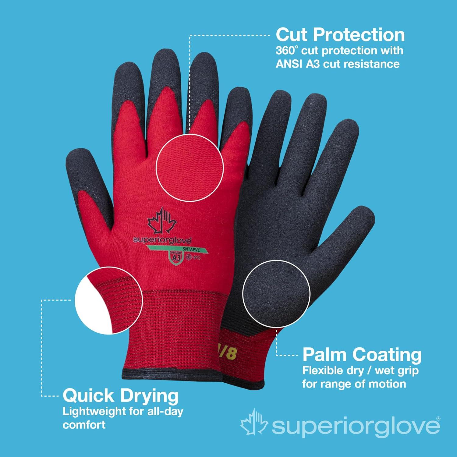 Guantes de Trabajo Invierno Superior Glove SNTAPVC - Forro Polar