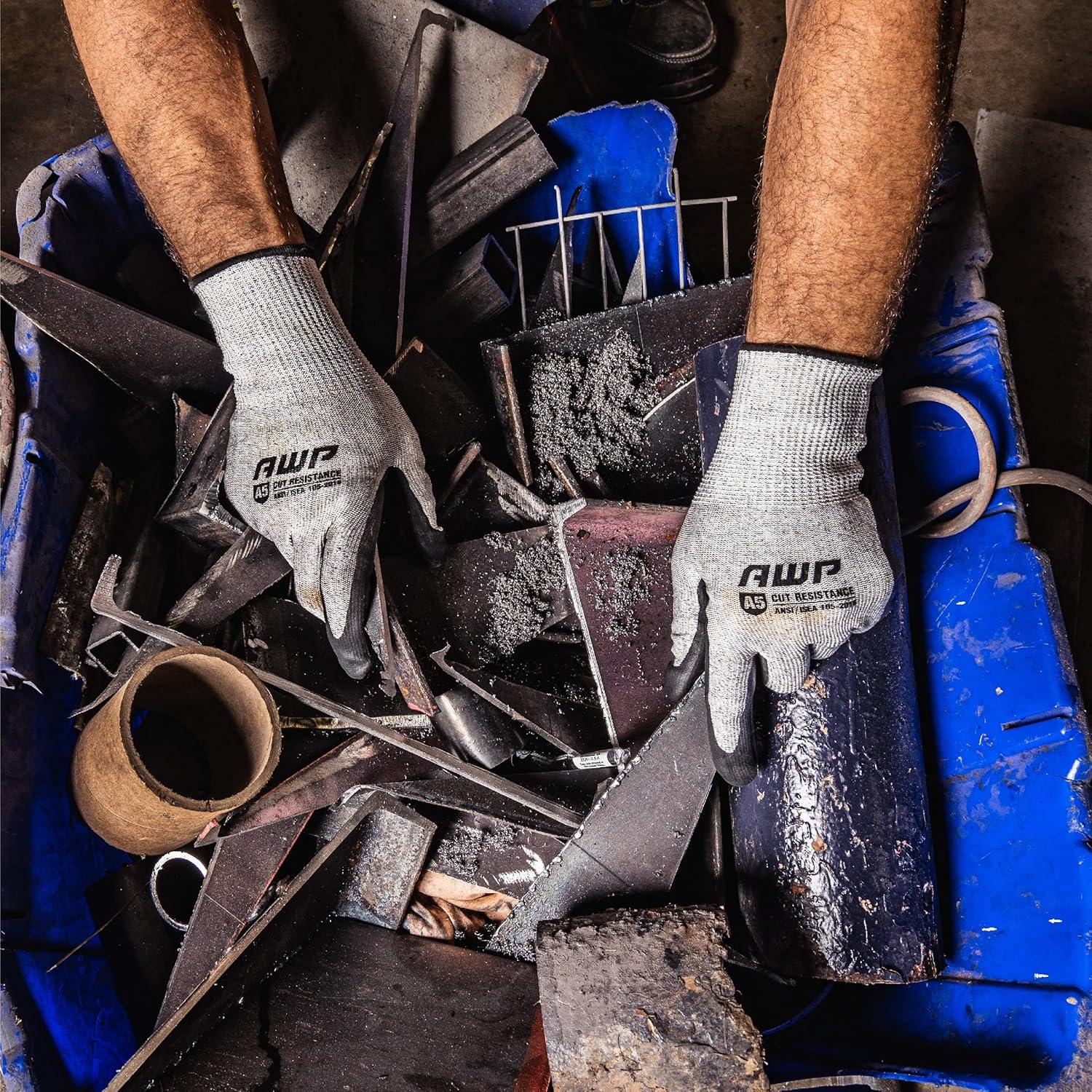 Guantes de Trabajo AWP ANSI A5 Resistentes a Cortes - Grande
