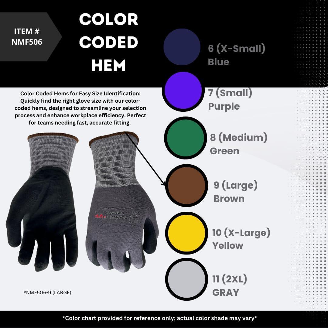 Guantes de Protección Nitrilo Seattle Glove NMF506 - 12 Pares