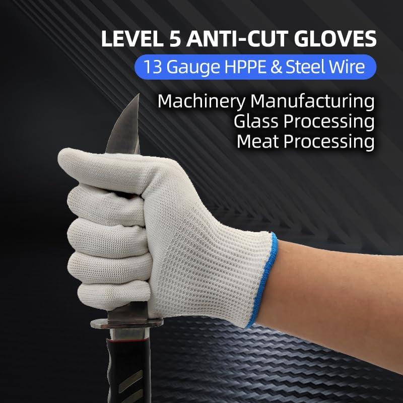 Guantes de Seguridad Resistentes a Cortes Nivel 5 HPPE 13 Gauge