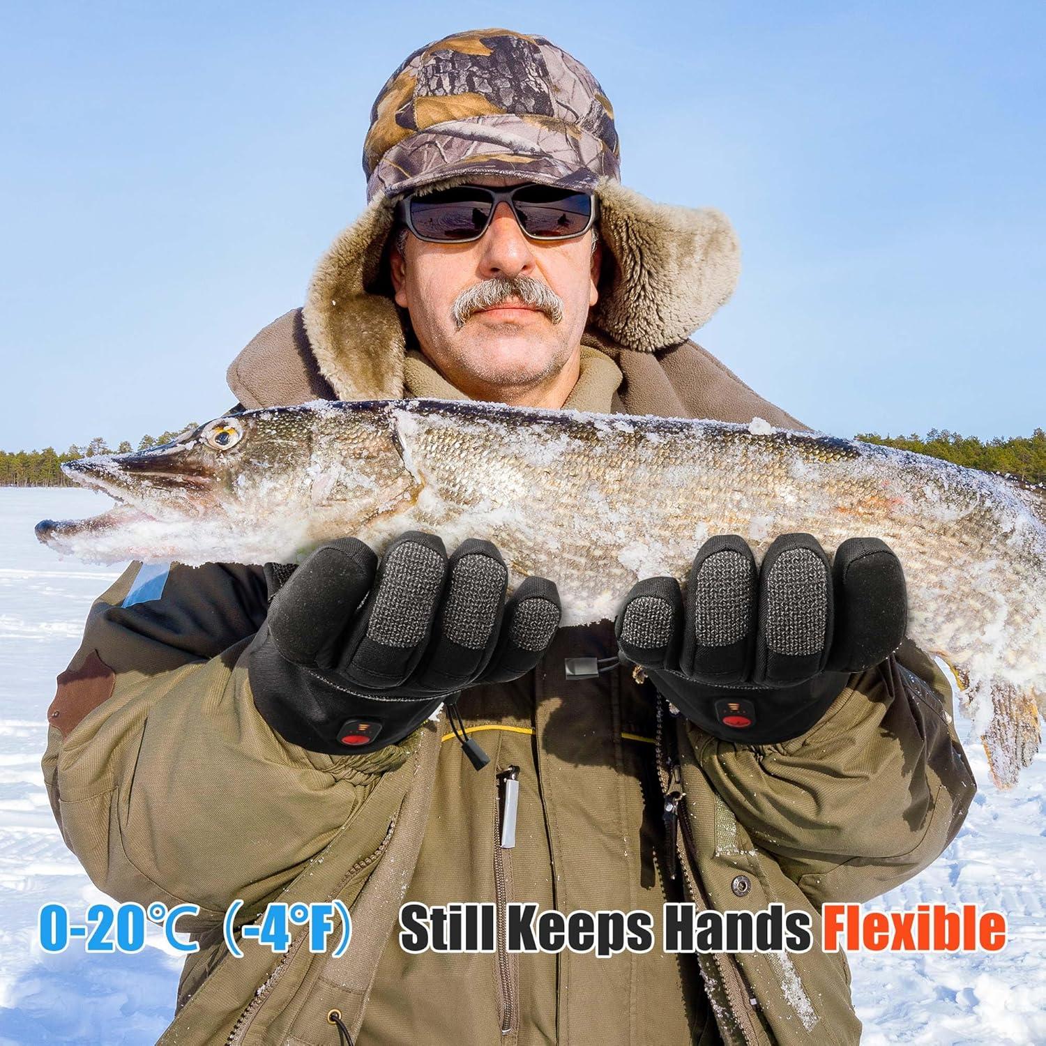 Guantes Calentados WINGLEOV 3X-Grande Negros Aislados