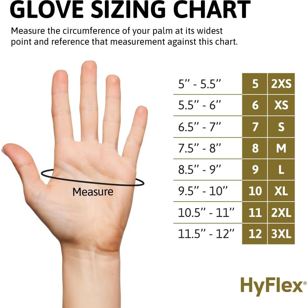 Guantes de Trabajo HyFlex 11-840 Nitrilo Ergonomicos T.7