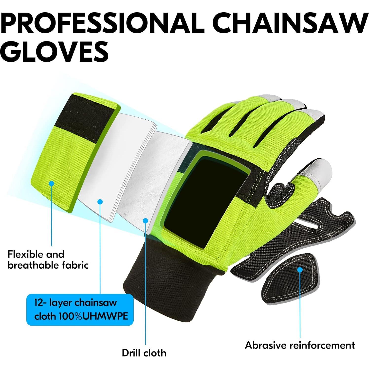 Guantes de Motosierra Vgo! Protección 12 Capas Talla Grande