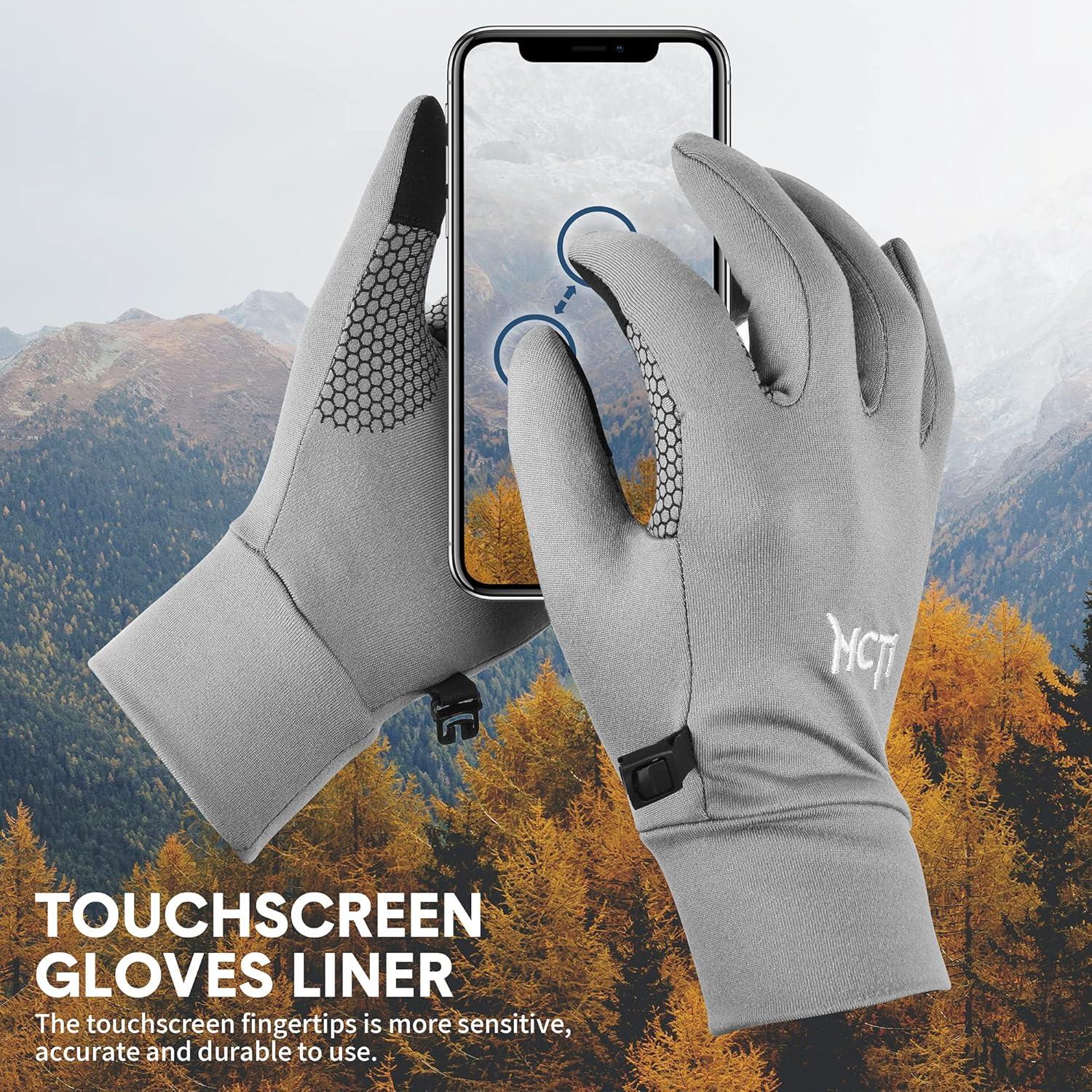 Forro de Guante Táctil MCTi Mediano Gris para Invierno