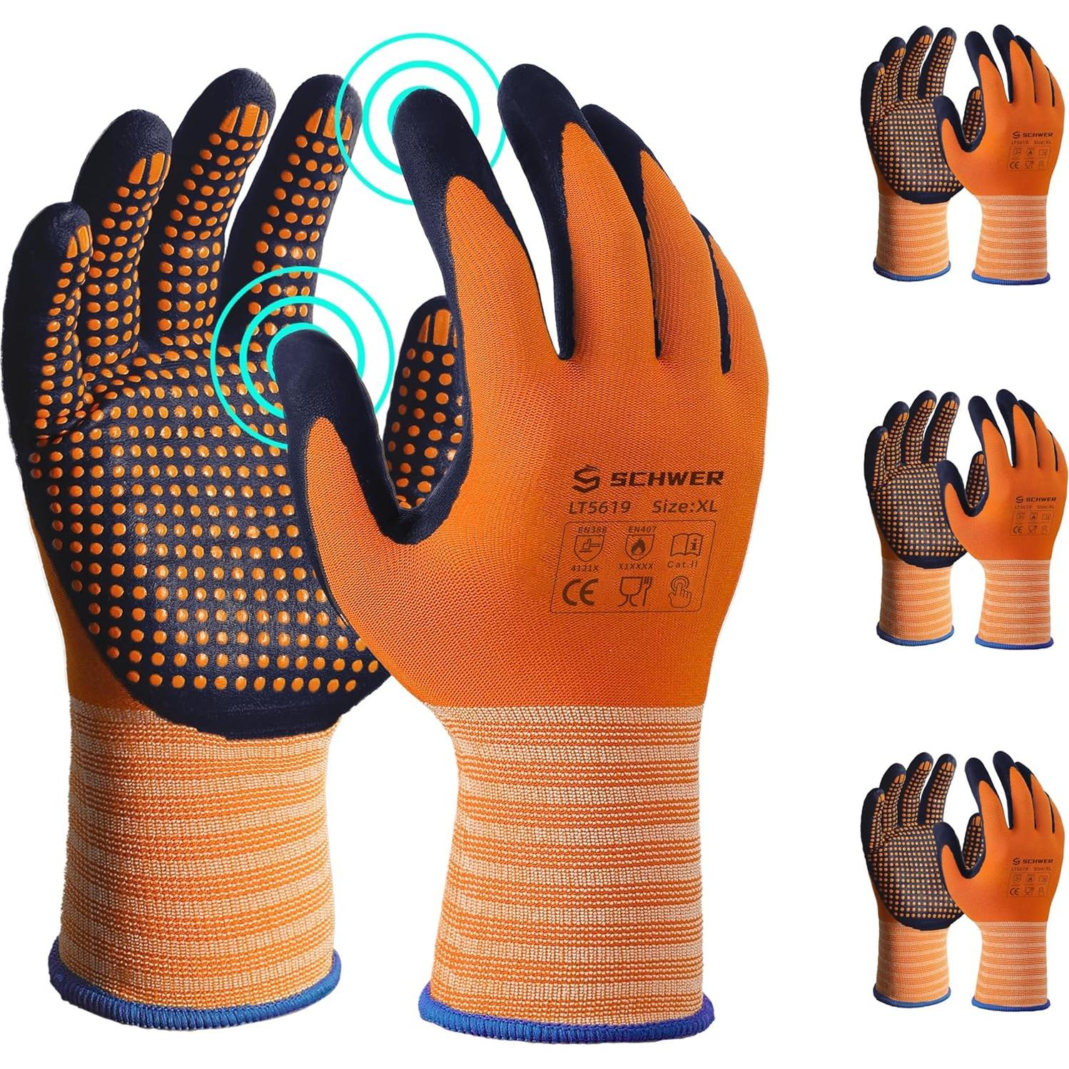 Guantes de Trabajo Schwer XL LT5619 Nitrilo + Mangas ANSI A9