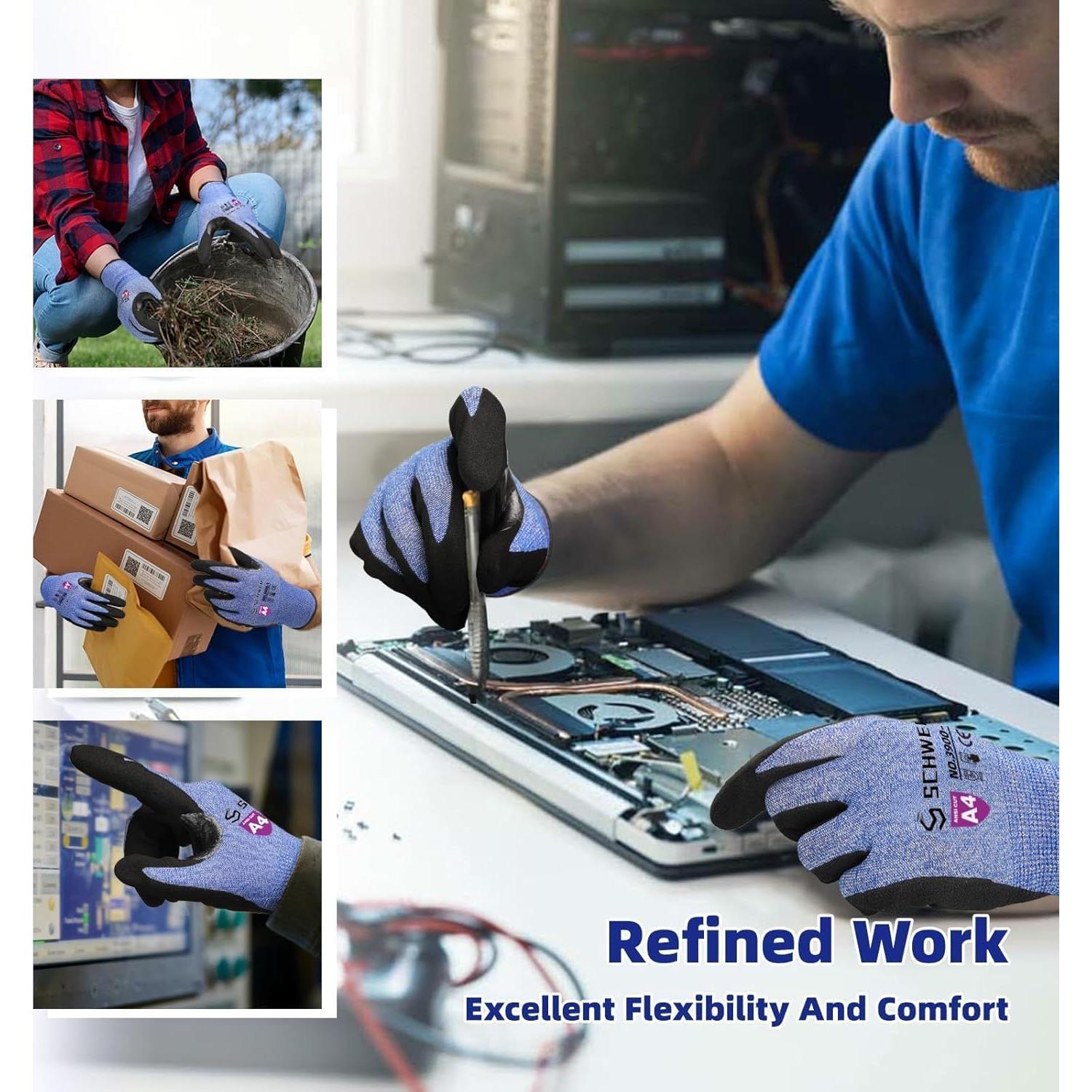 Guantes de Trabajo Schwer XL AIR-SKIN + Mangas ANSI A9 Nivel 5