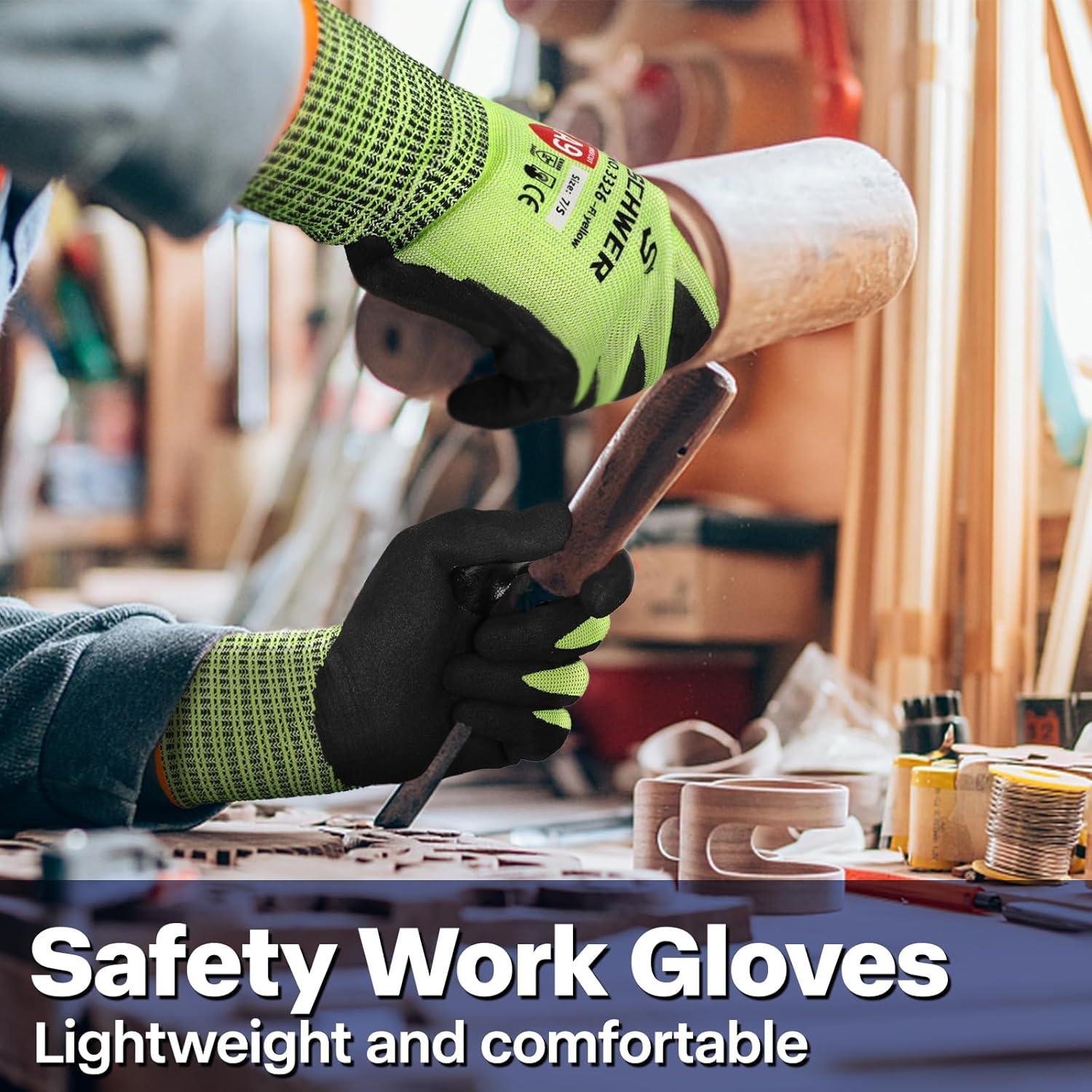 Guantes de Trabajo Schwer ProGuard M + Mangas Resistentes ANSI A9