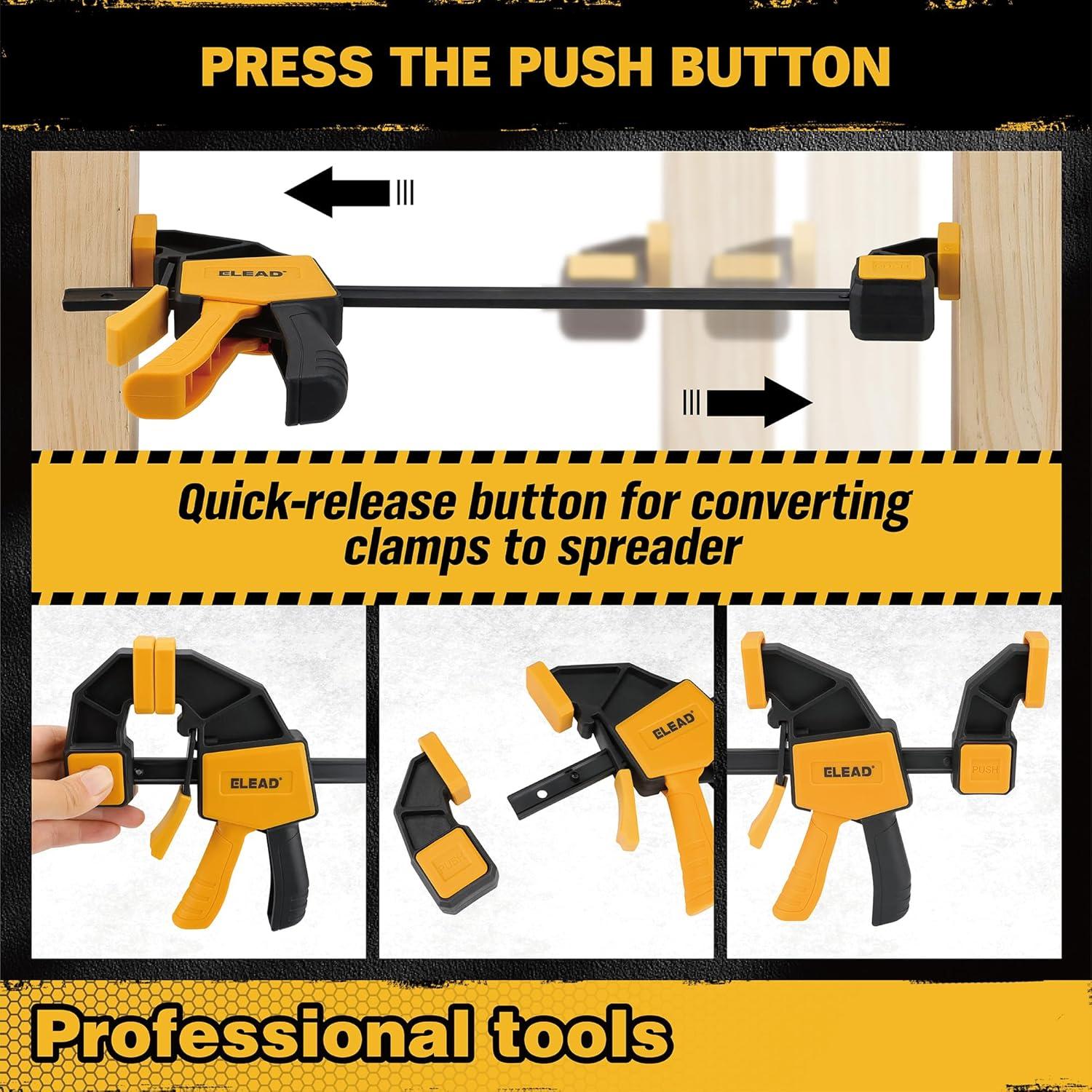 Juego de 8 Abrazaderas de Madera ELEAD 30.48 cm 68 kg