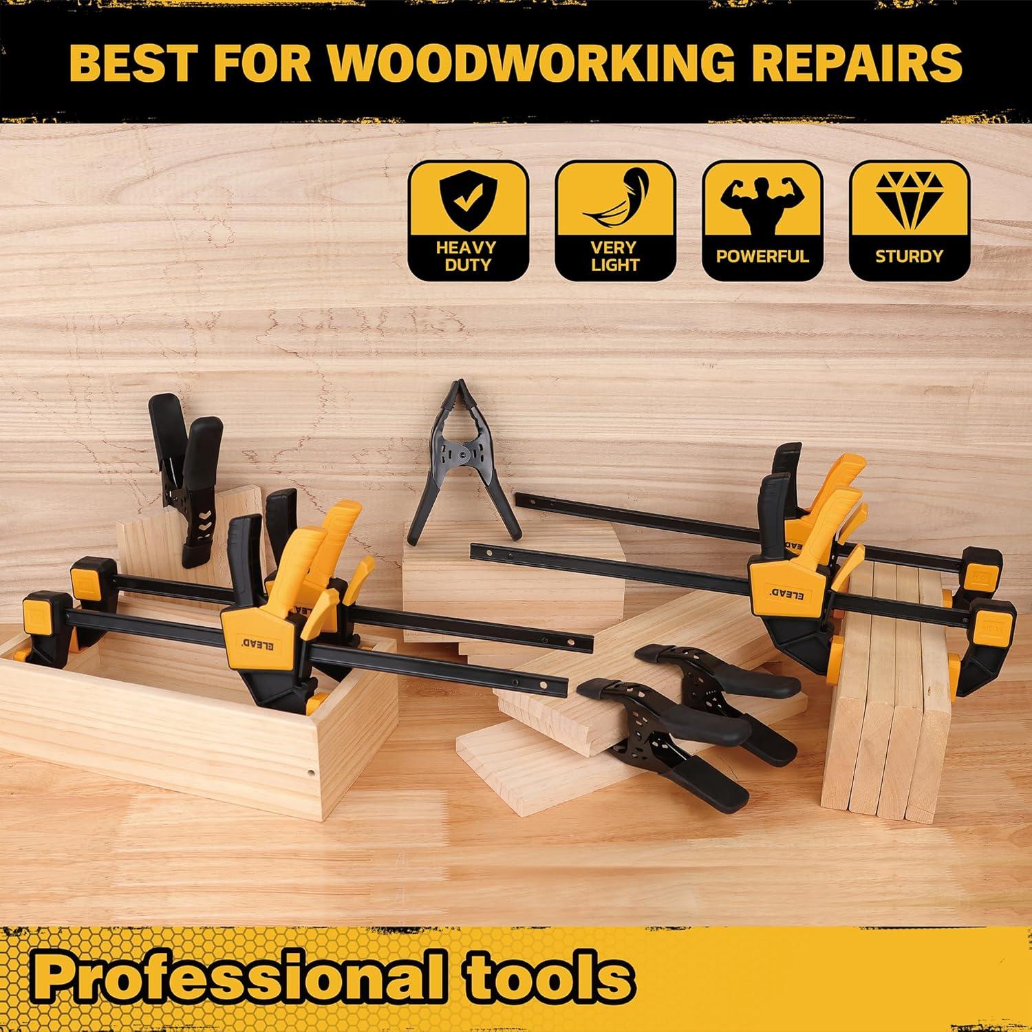 Juego de 8 Abrazaderas de Madera ELEAD 30.48 cm 68 kg