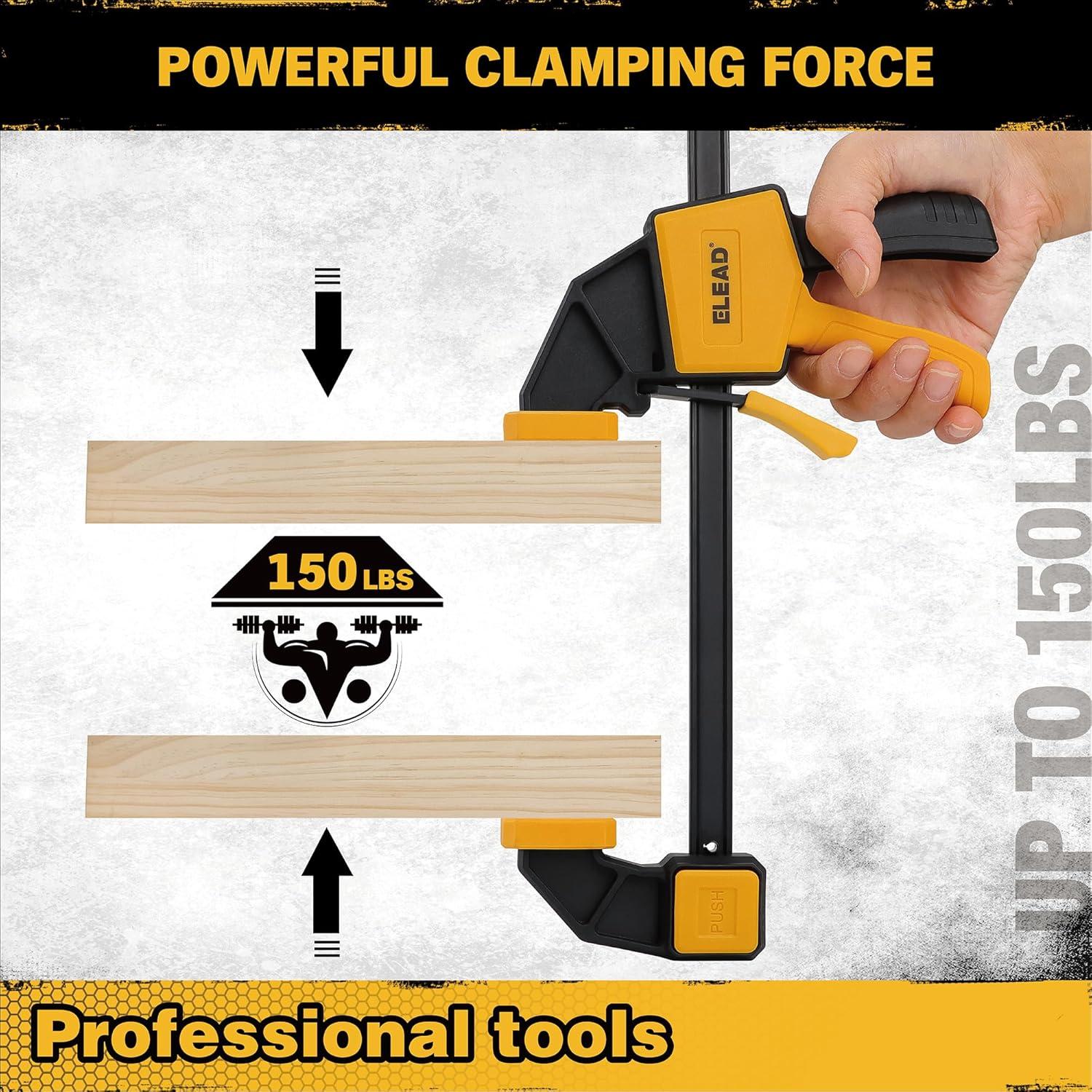 Juego de 8 Abrazaderas de Madera ELEAD 30.48 cm 68 kg