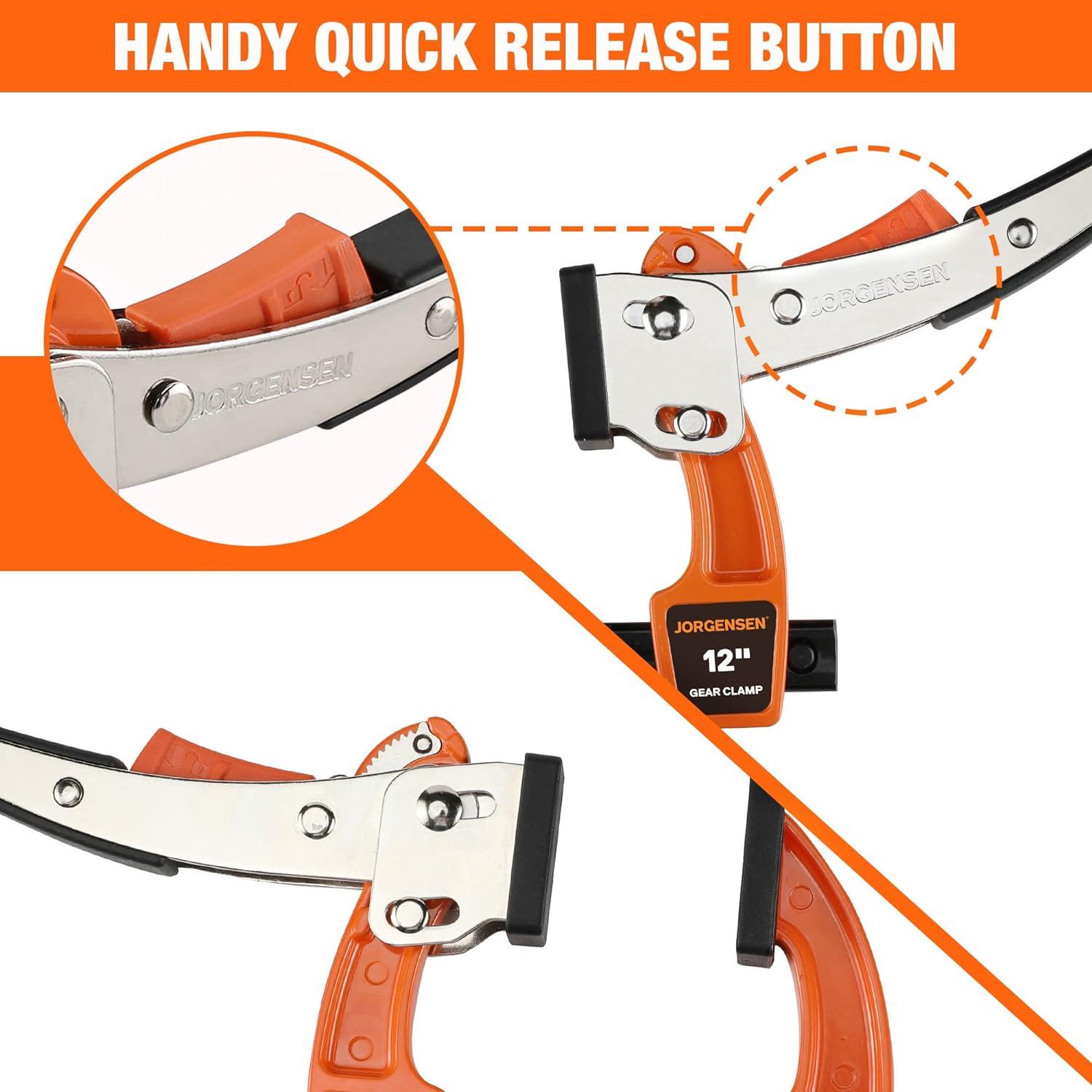 Juego de abrazaderas de barra Jorgensen 30.48 cm - 600 kg - 2 unidades