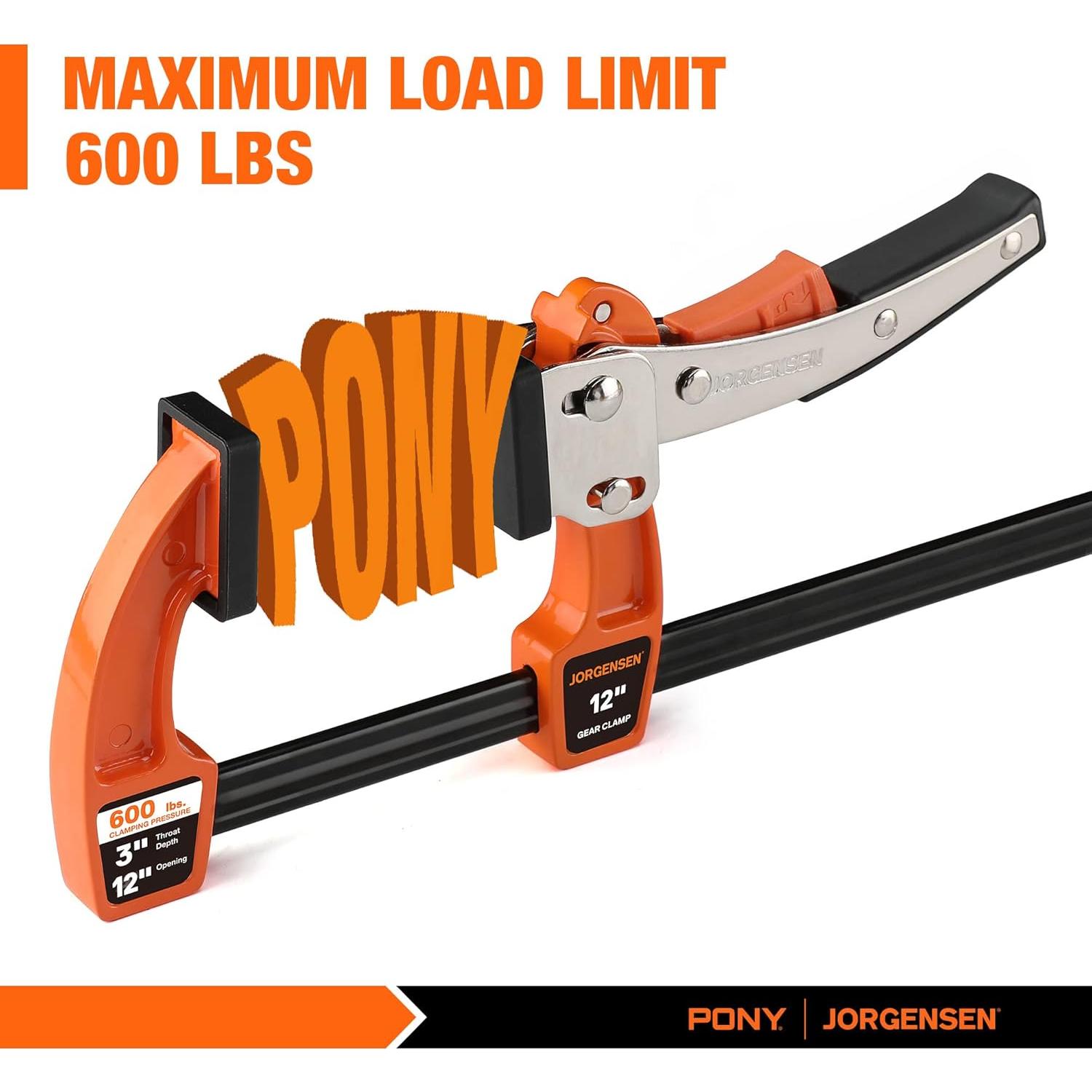 Juego de abrazaderas de barra Jorgensen 30.48 cm - 600 kg - 2 unidades