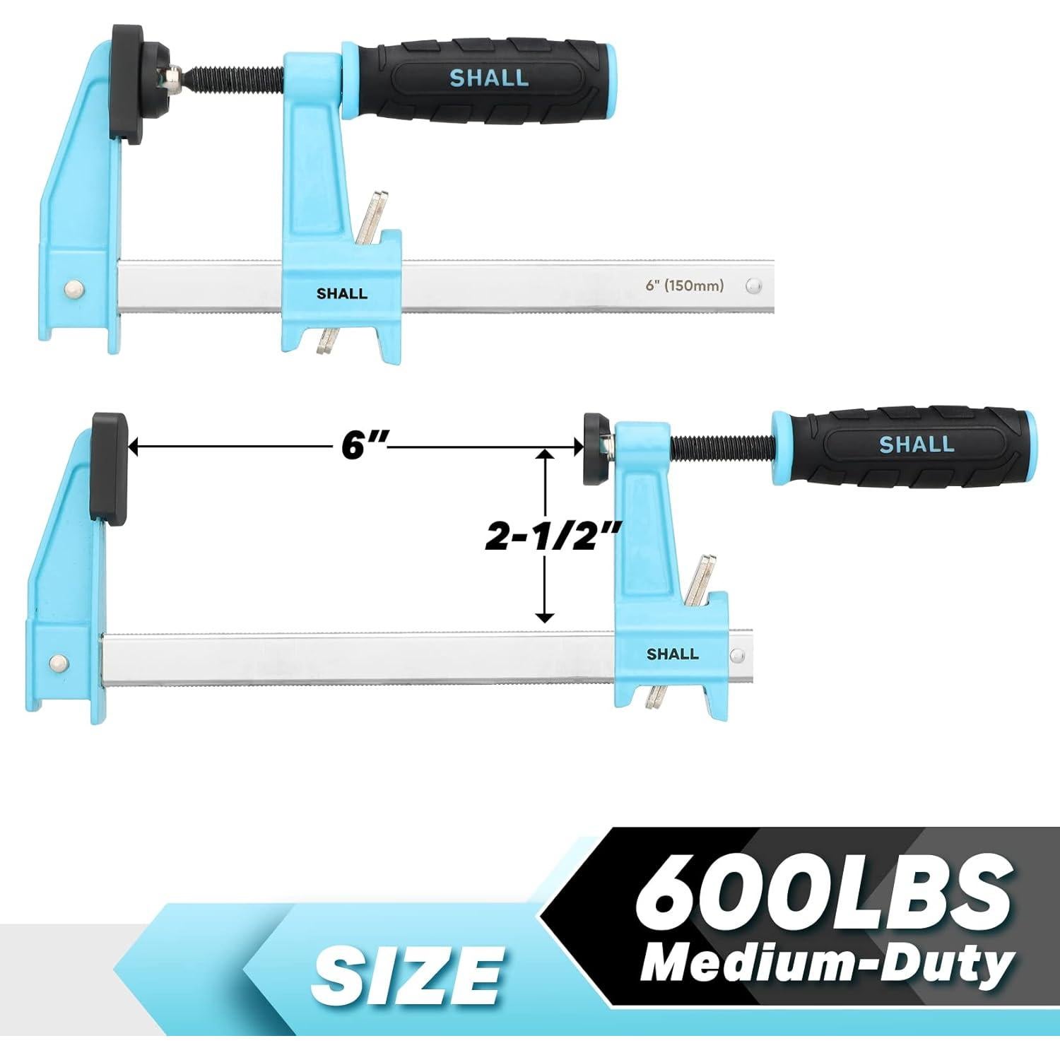 Set de Ganchos de Barra de Acero SHALL 6" (15.24 cm) 4-Pack