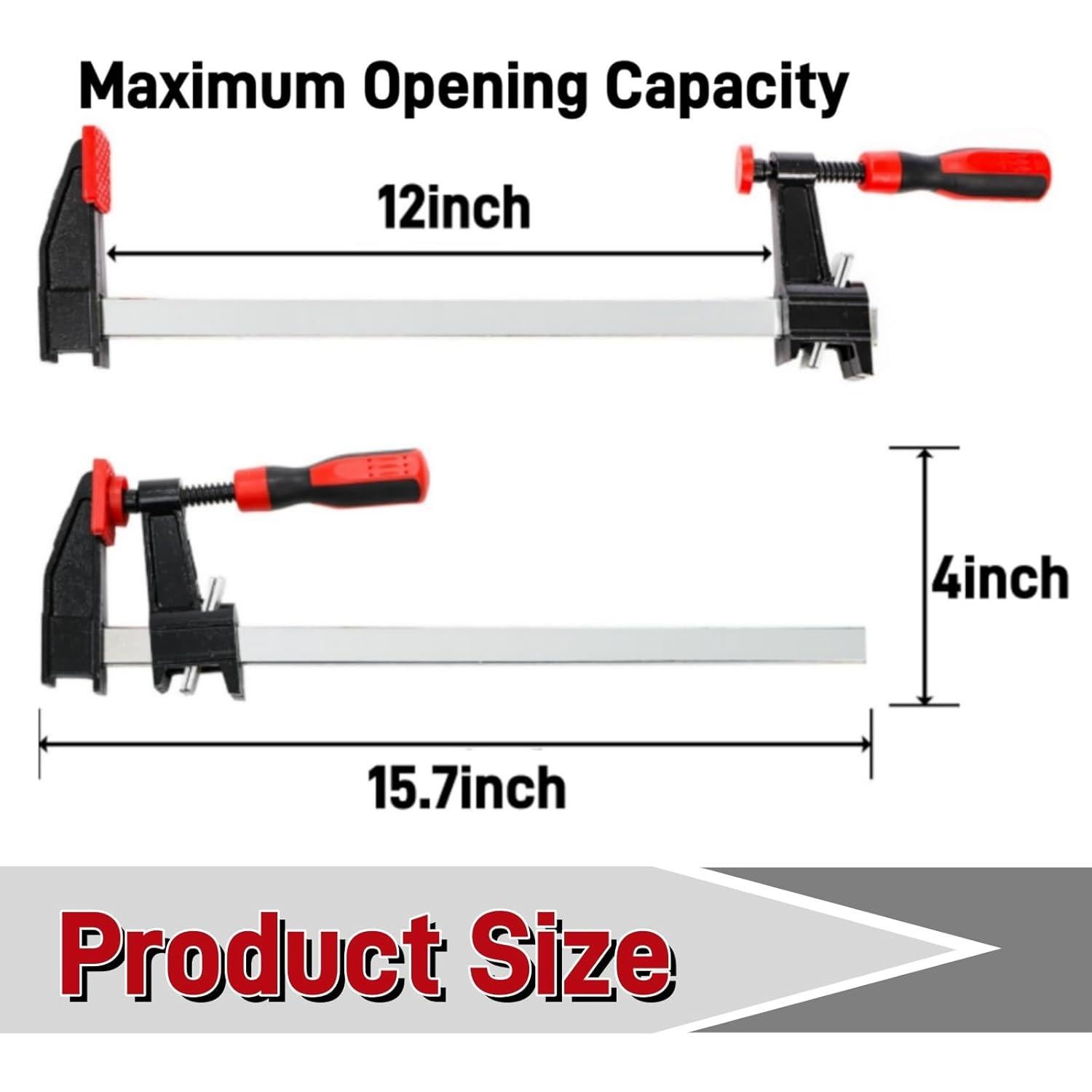Paquete de 4 Abrazaderas de Barra ZAVOOS 39.88 cm para Madera