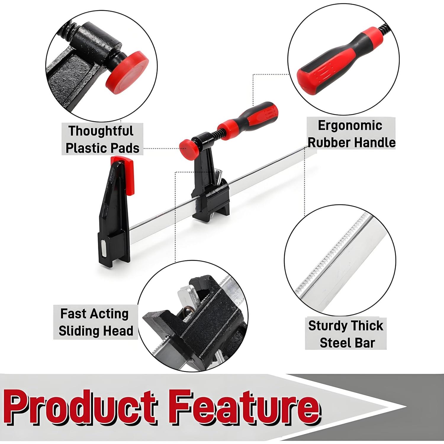 Paquete de 4 Abrazaderas de Barra ZAVOOS 39.88 cm para Madera