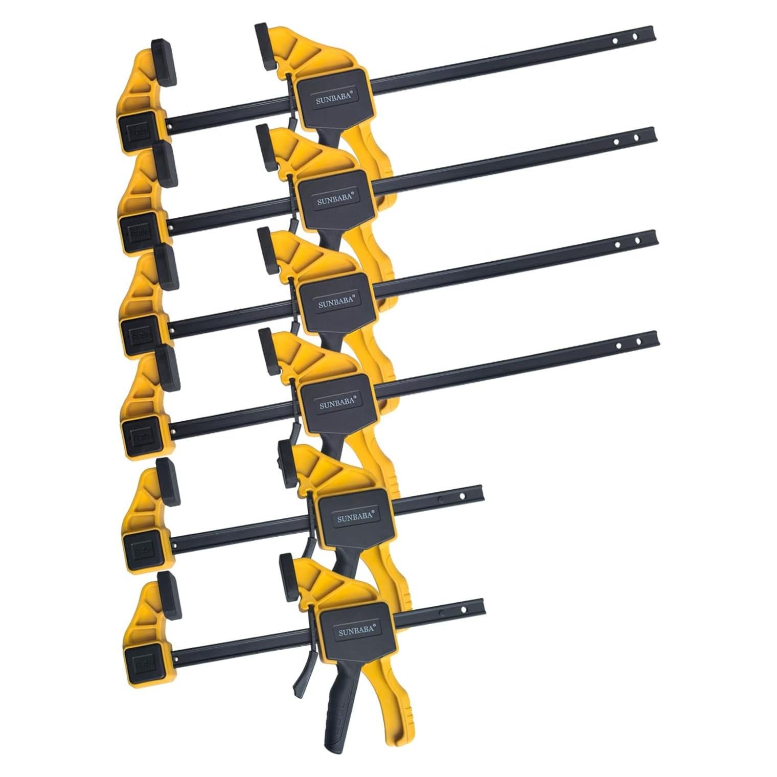 Juego de 6 Abrazaderas de Barra Sunbaba 30cm y 15cm 68kg