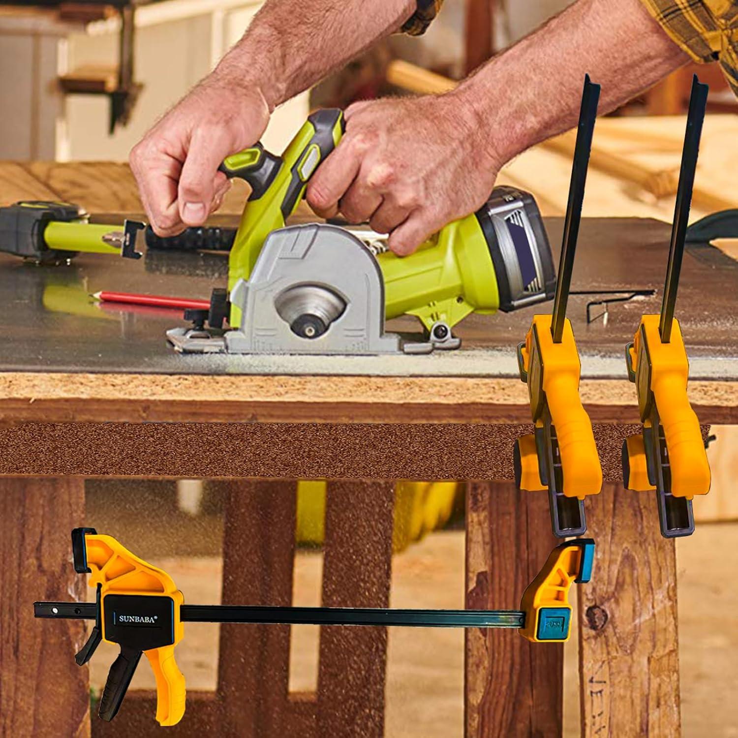 Juego de 6 Abrazaderas de Barra Sunbaba 30cm y 15cm 68kg