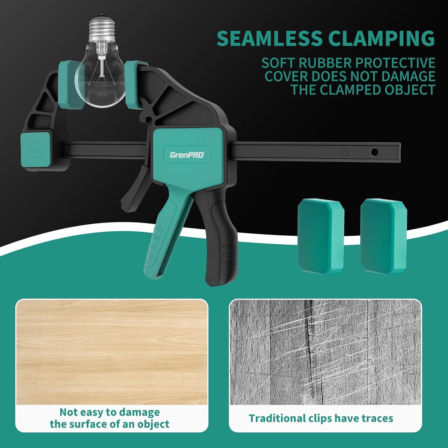 Paquete de 8 Abrazaderas de Barra GrenPRO 6" y 12"