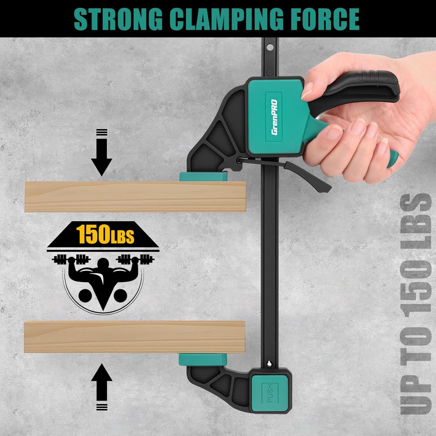 Paquete de 8 Abrazaderas de Barra GrenPRO 6" y 12"