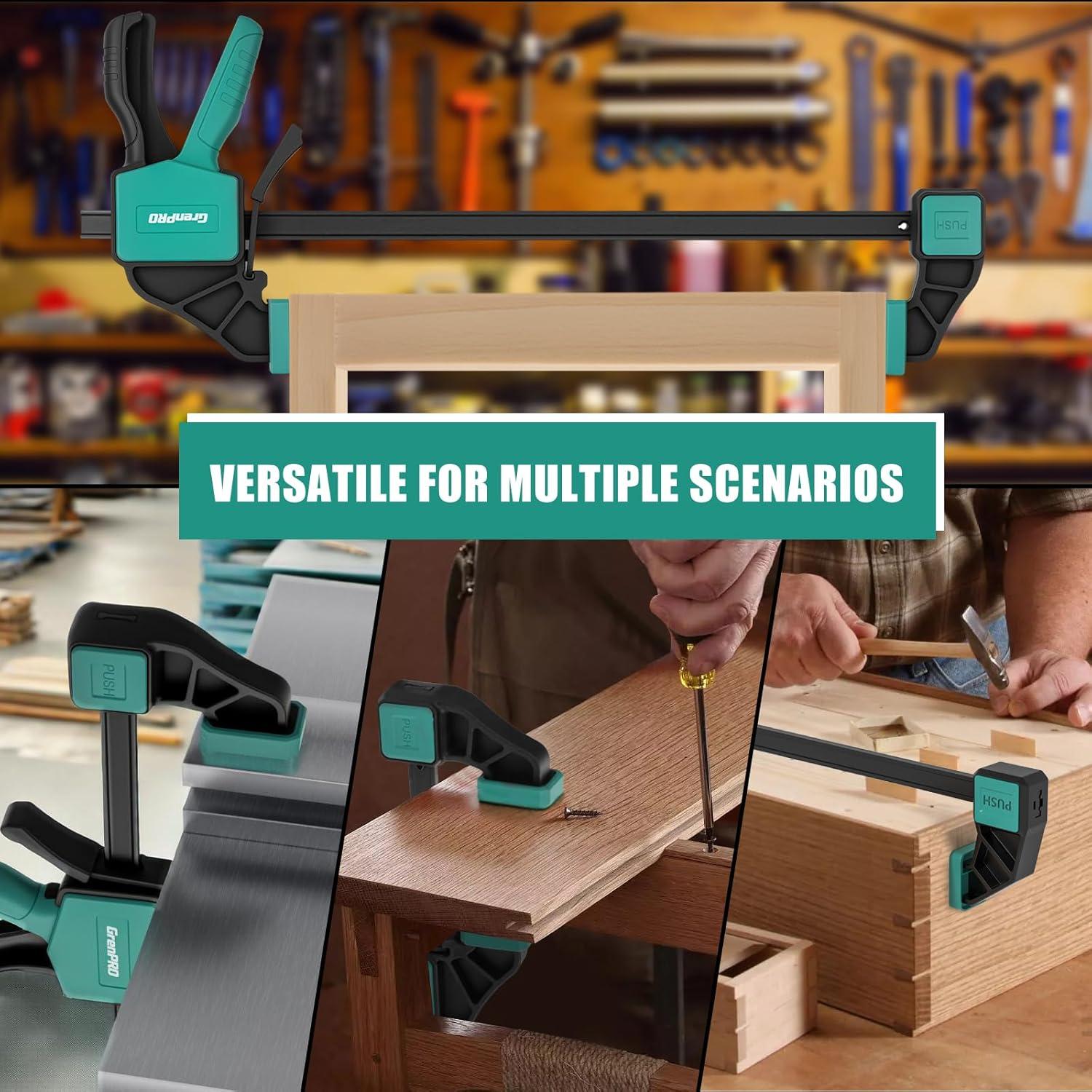 Paquete de 8 Abrazaderas de Barra GrenPRO 6" y 12"