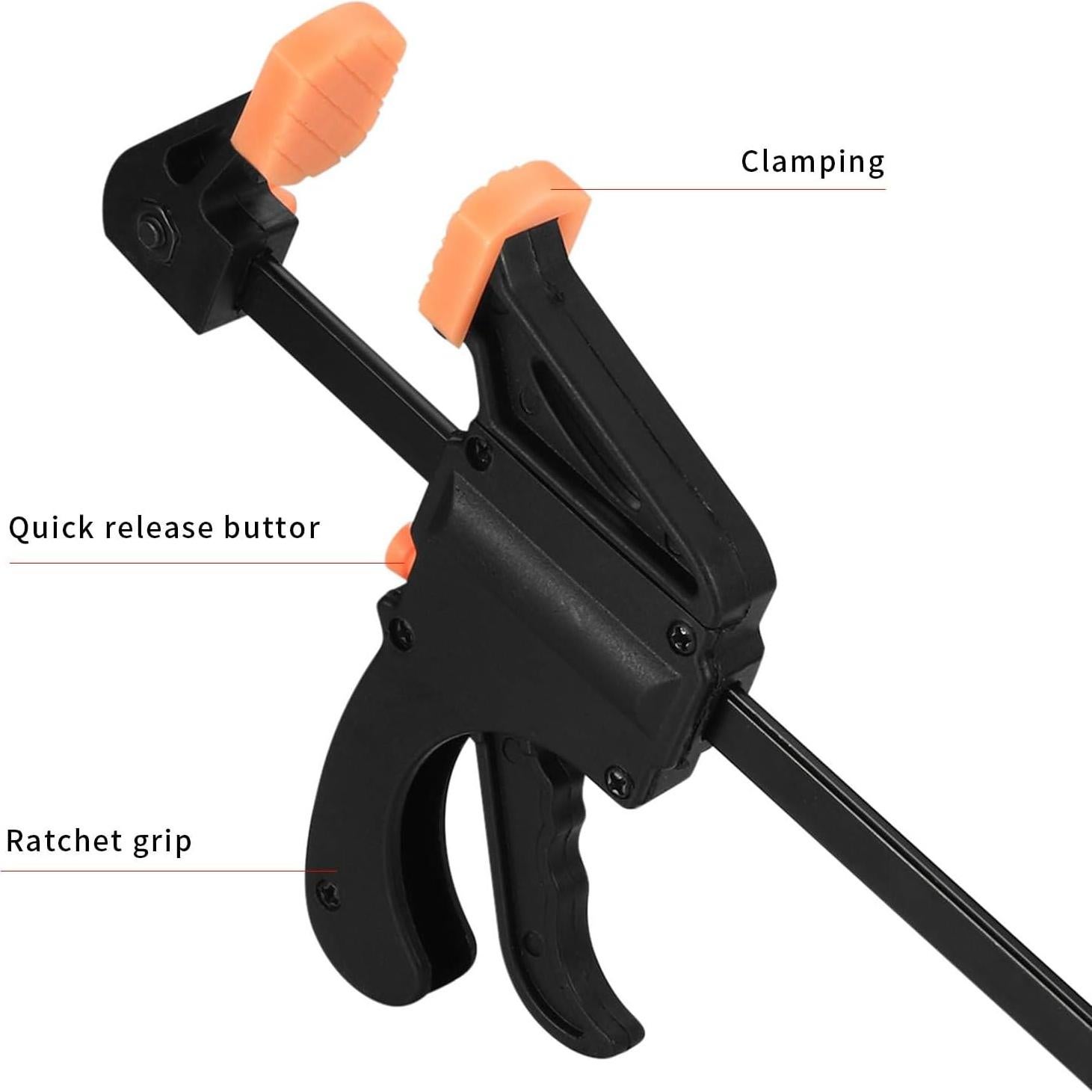 Abrazaderas de barra de 10 cm Wujinsongmy, 5 piezas de carpintería