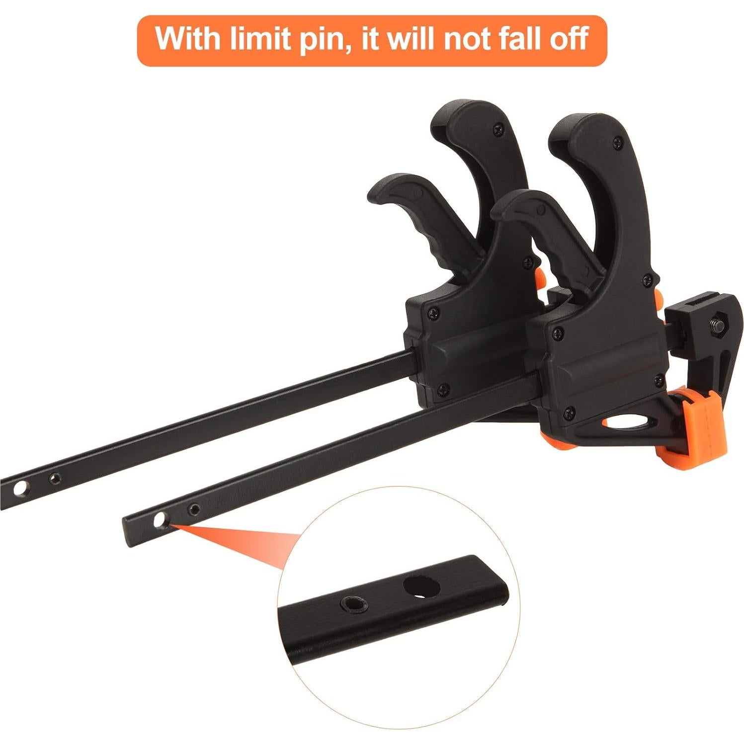 Abrazaderas de barra LISHINE 4" paquete de 8 para madera