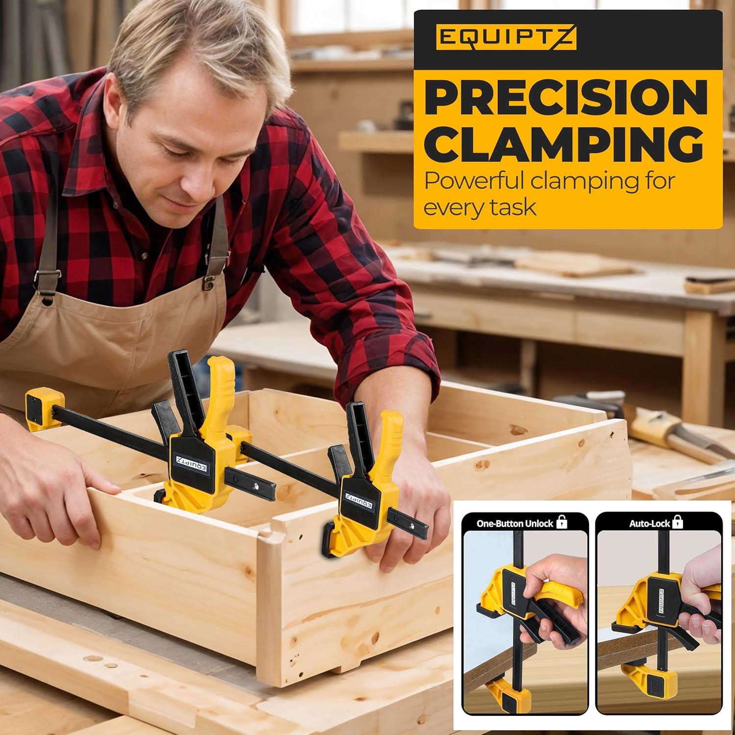 Juego de 6 Abrazaderas de Barra EQUIPTZ 15.24 y 30.48 cm