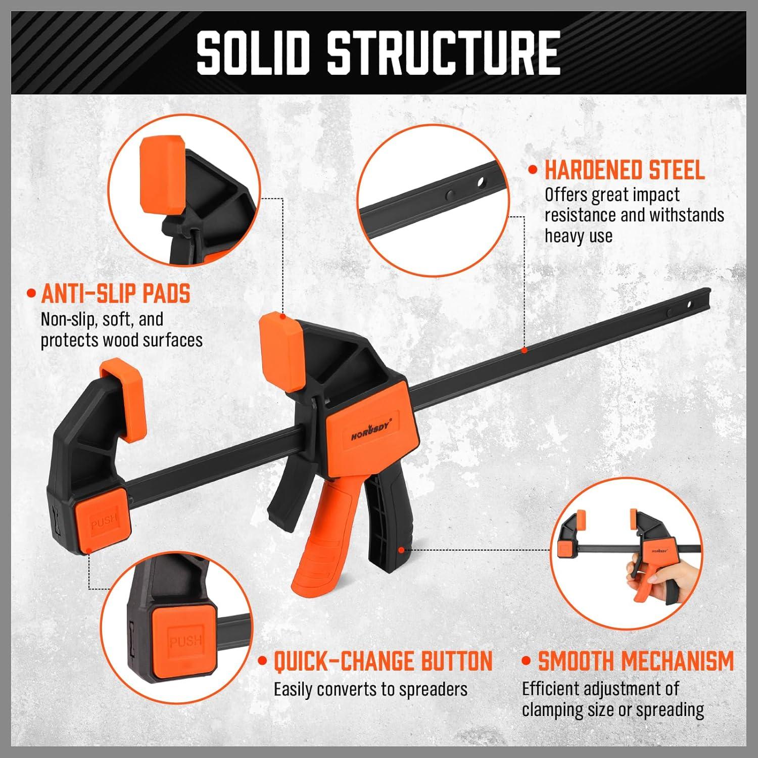 Abrazaderas de Barra 30.48 cm HORUSDY 2 Piezas 68 kg