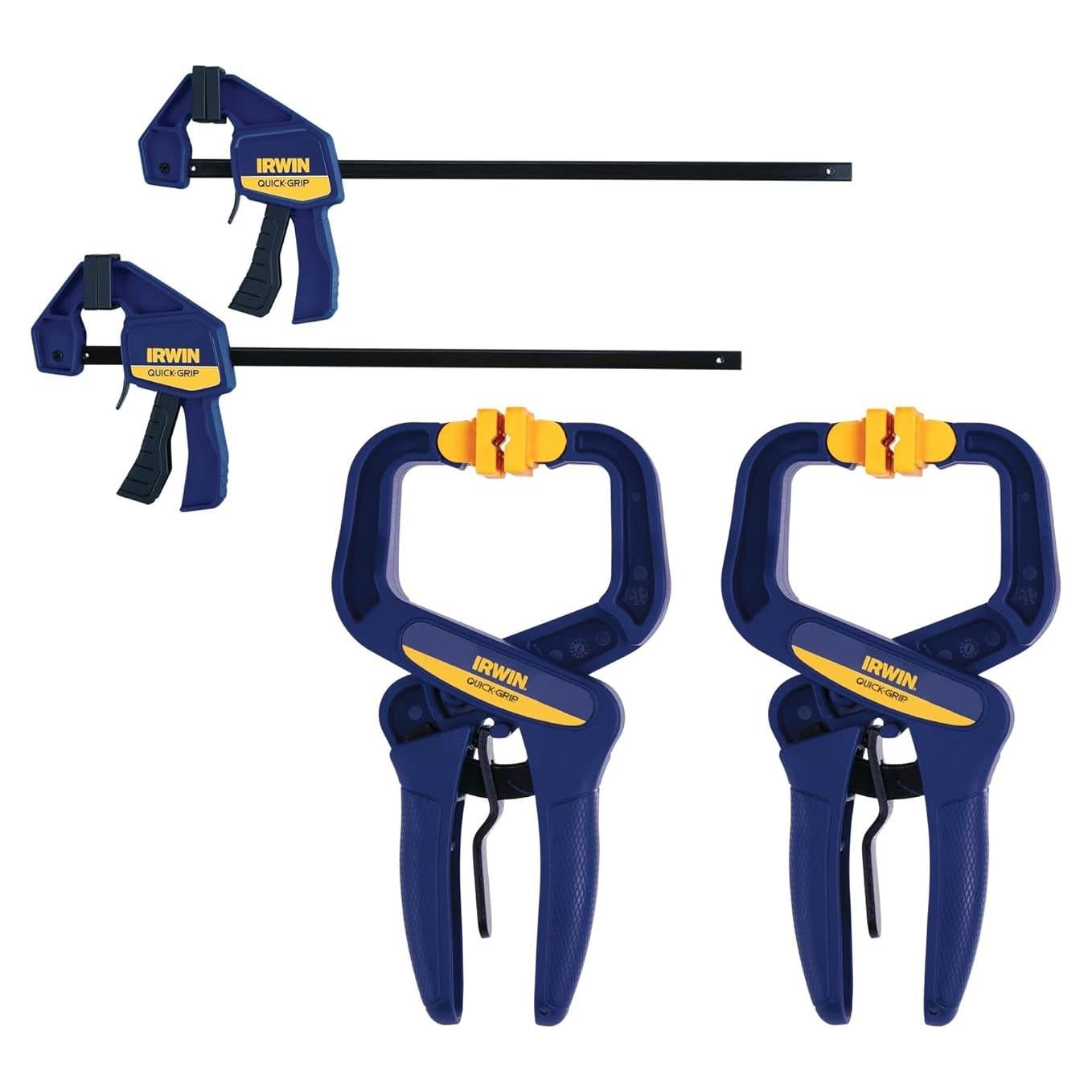 Juego de abrazaderas IRWIN QUICK-GRIP 4 piezas 11.4 cm y 5.1 cm