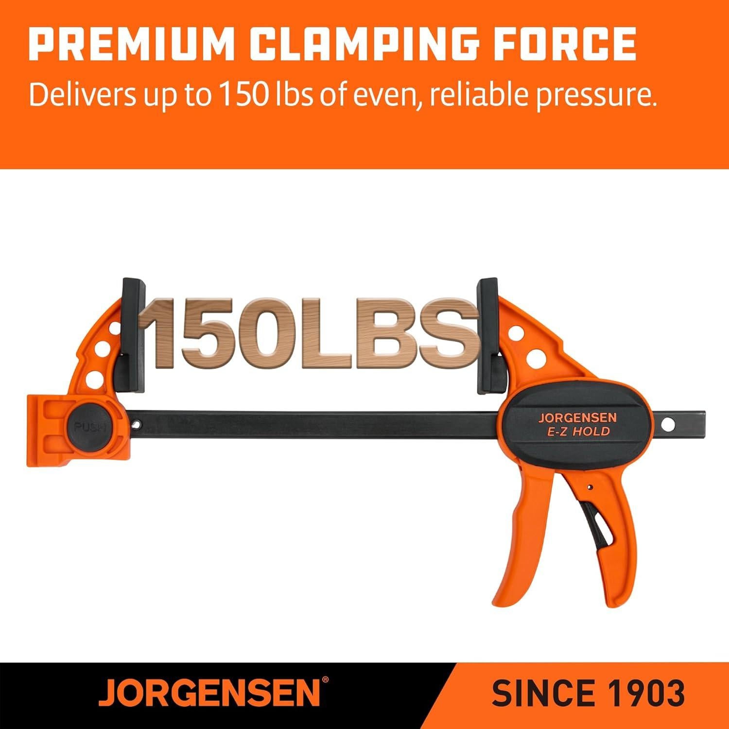 Abrazaderas Jorgensen E-Z Hold 6" Paquete de 4 - 68 kg