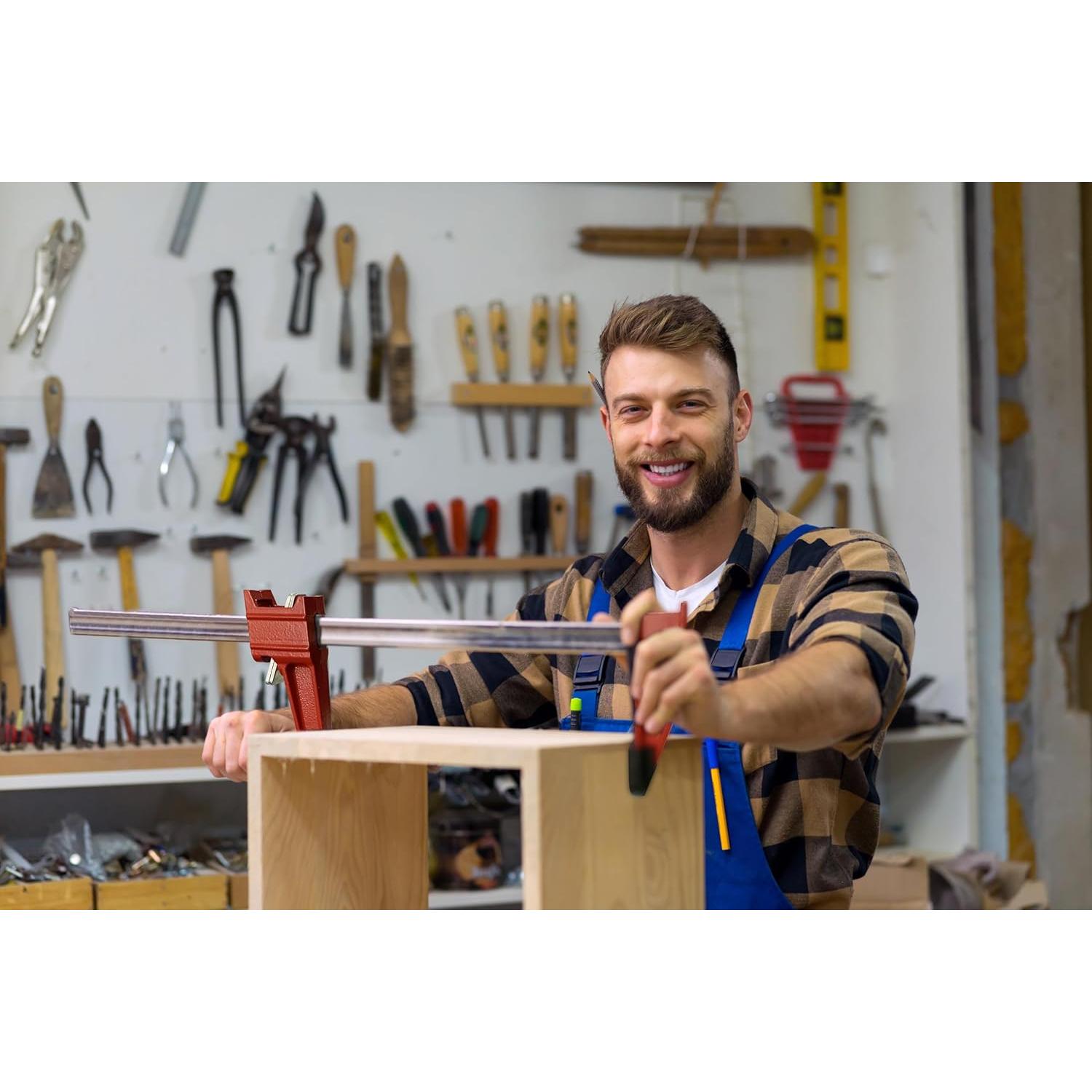 Juego de Abrazaderas F HimaPro 24" Acero 600 kg 2 Pzas