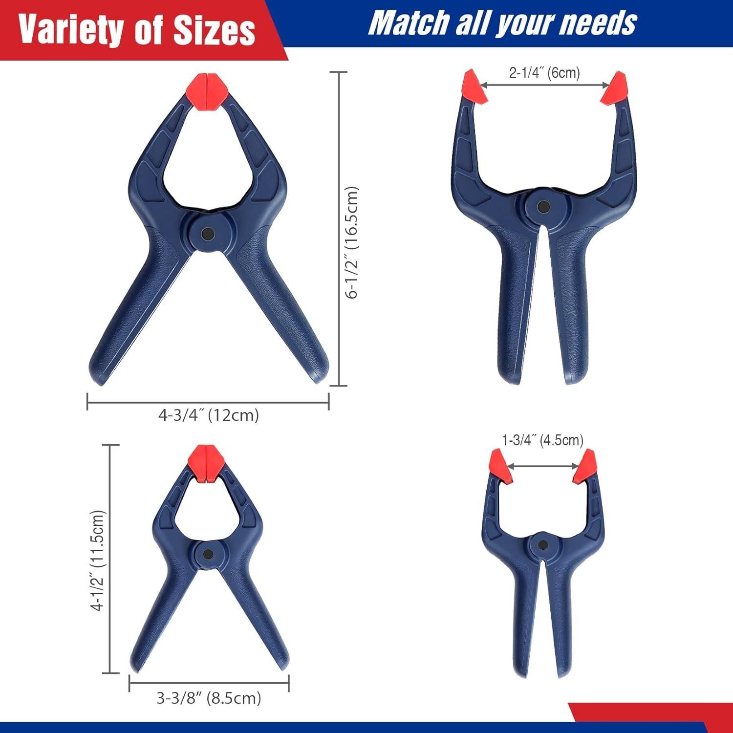 Juego de 8 Abrazaderas de Carpintería WORKPRO 11.43 cm