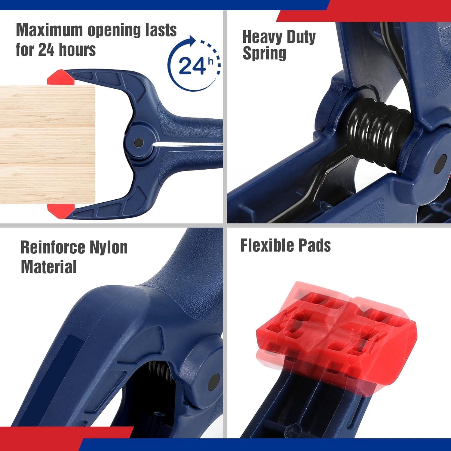 Juego de 8 Abrazaderas de Carpintería WORKPRO 11.43 cm