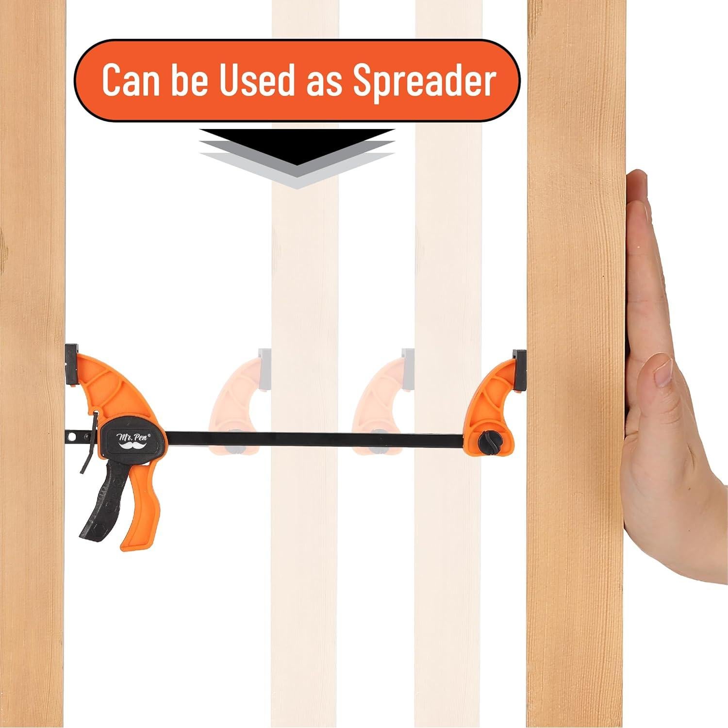 Abrazaderas de Carpintería Mr. Pen 15.24 cm 2 Paquete Naranja