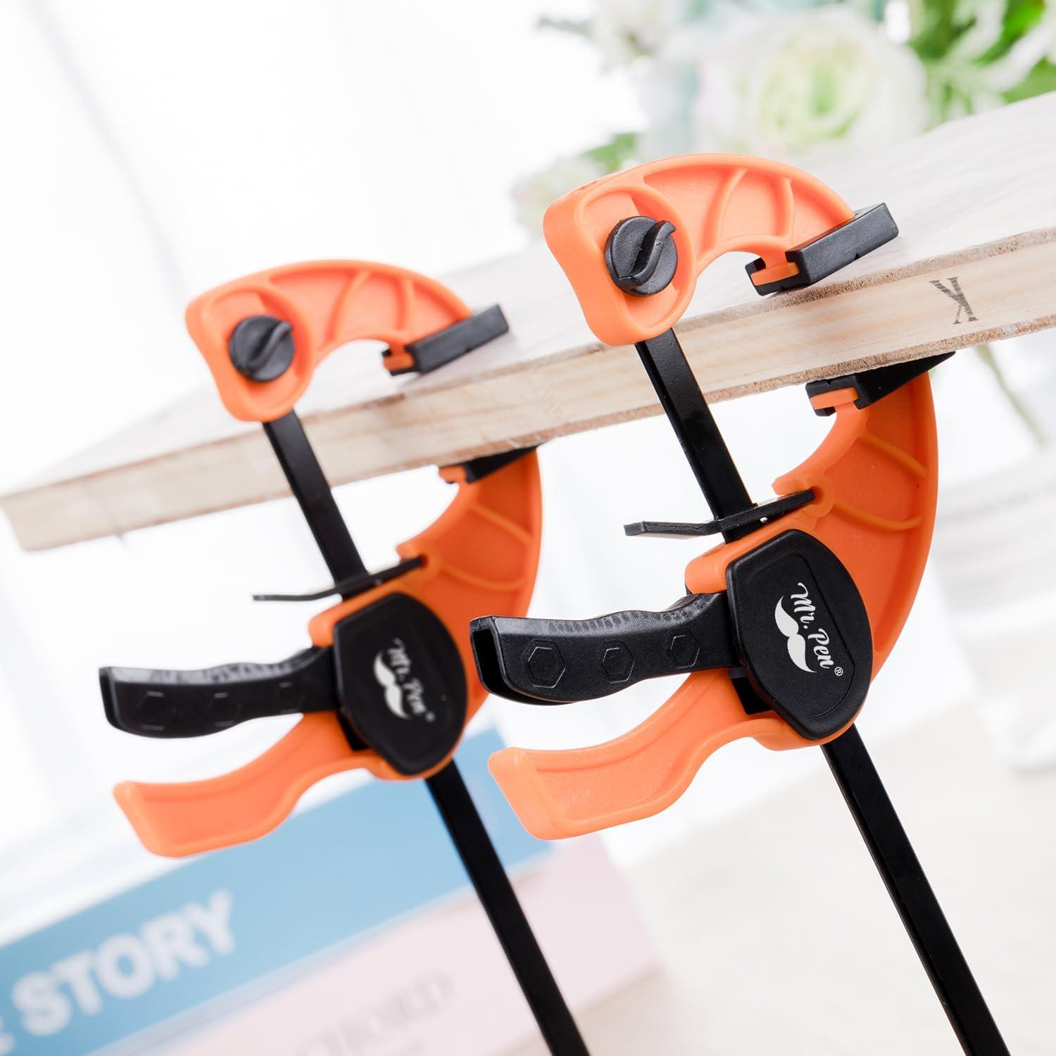 Abrazaderas de Carpintería Mr. Pen 15.24 cm 2 Paquete Naranja