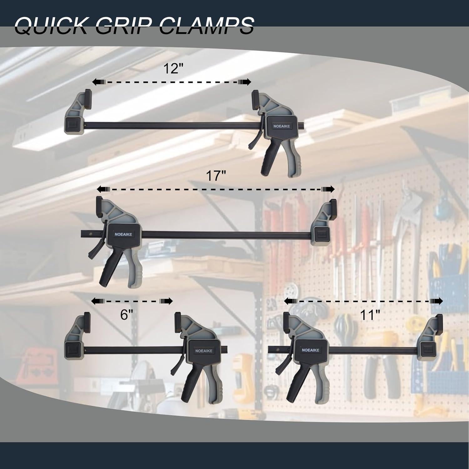 Garras de barra NOEAIKE 6 piezas 30.48 cm y 15.24 cm