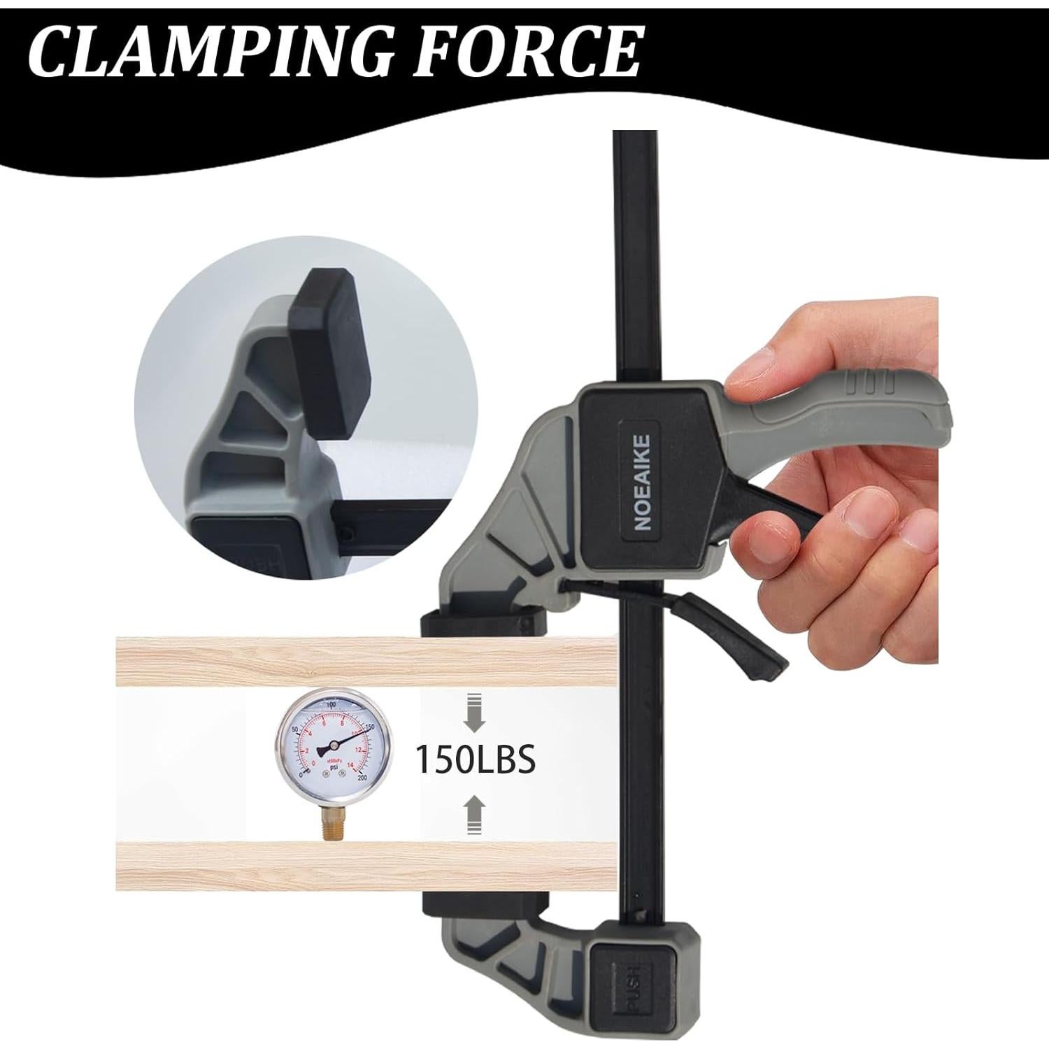 Garras de barra NOEAIKE 6 piezas 30.48 cm y 15.24 cm