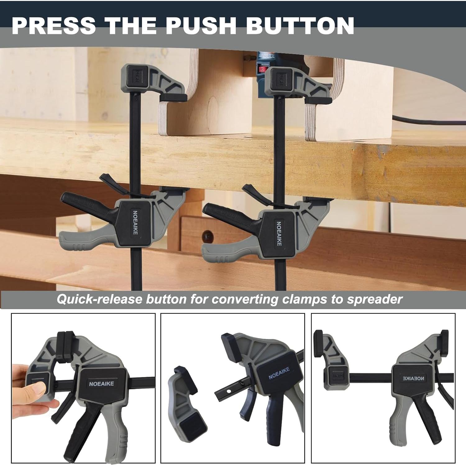 Garras de barra NOEAIKE 6 piezas 30.48 cm y 15.24 cm