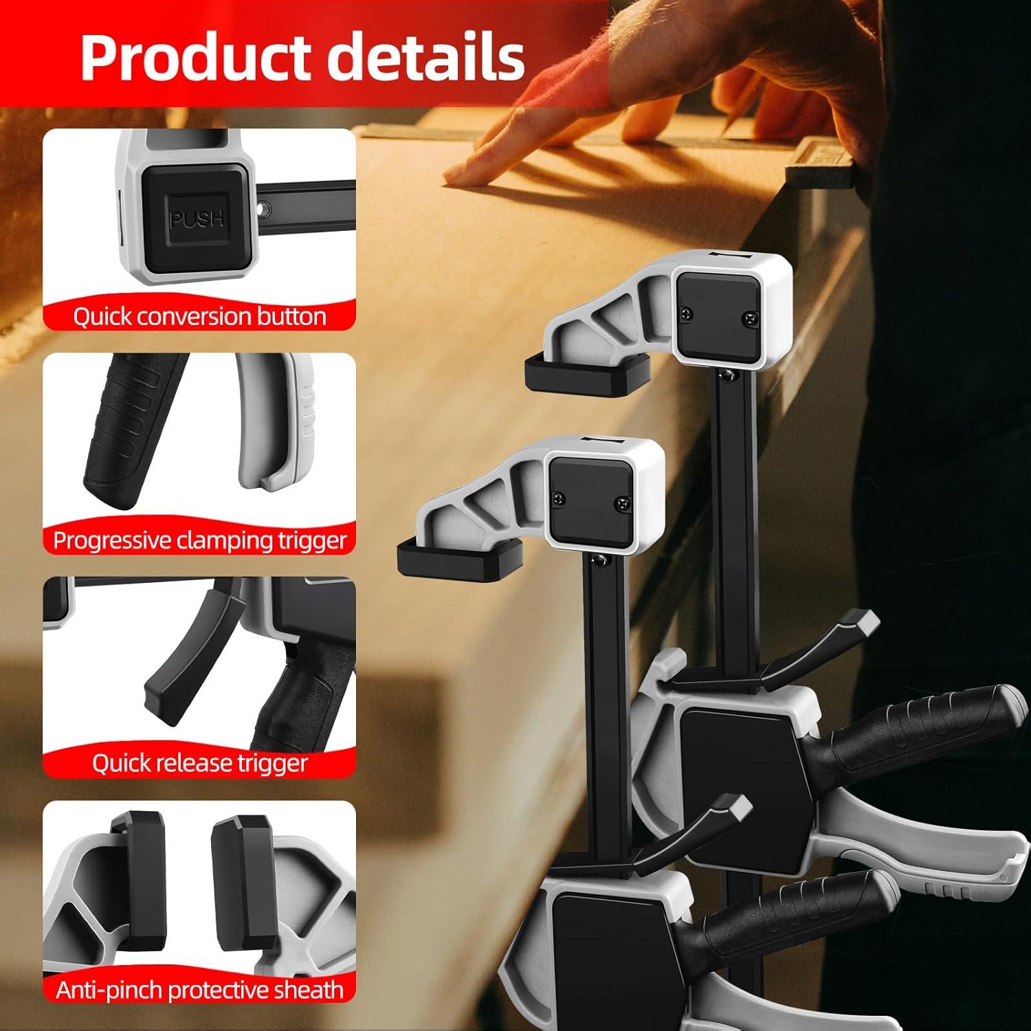 Garras de barra NOEAIKE 6 piezas 30.48 cm y 15.24 cm